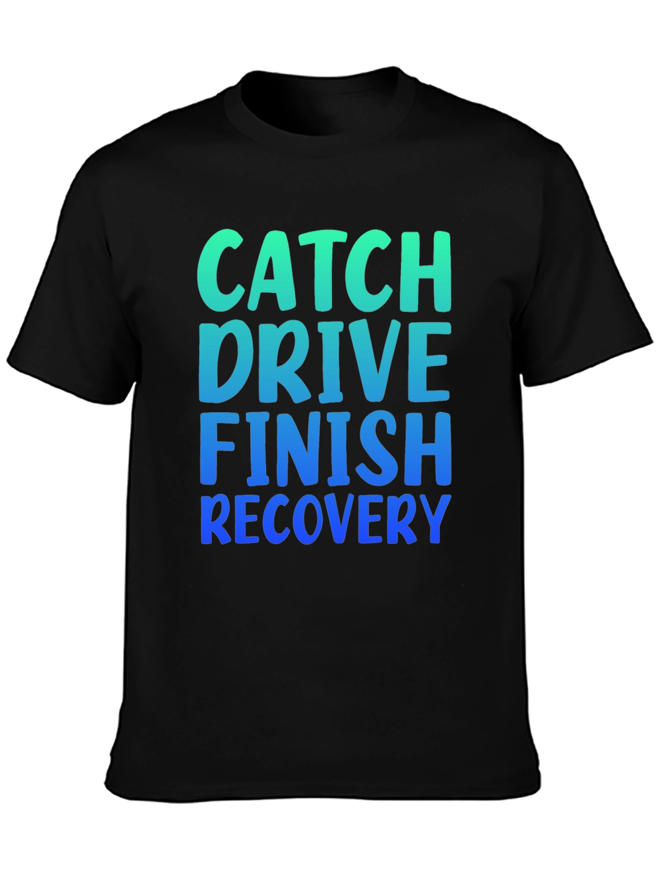 Black Catch Drive Finish Recovery Graphic Tee view 3