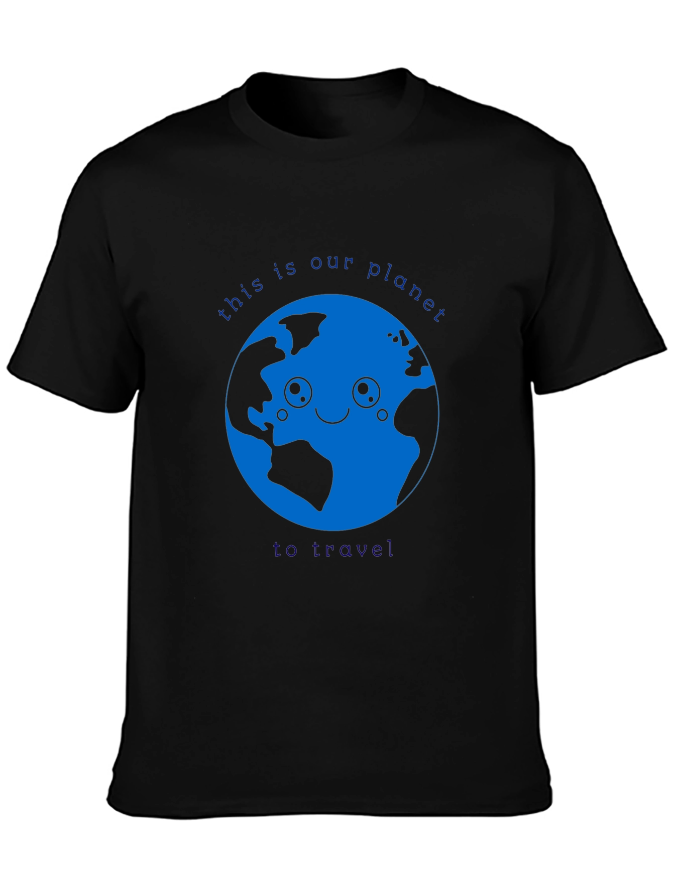 Black Earth Day T-Shirt - This is Our Planet to Travel view 3