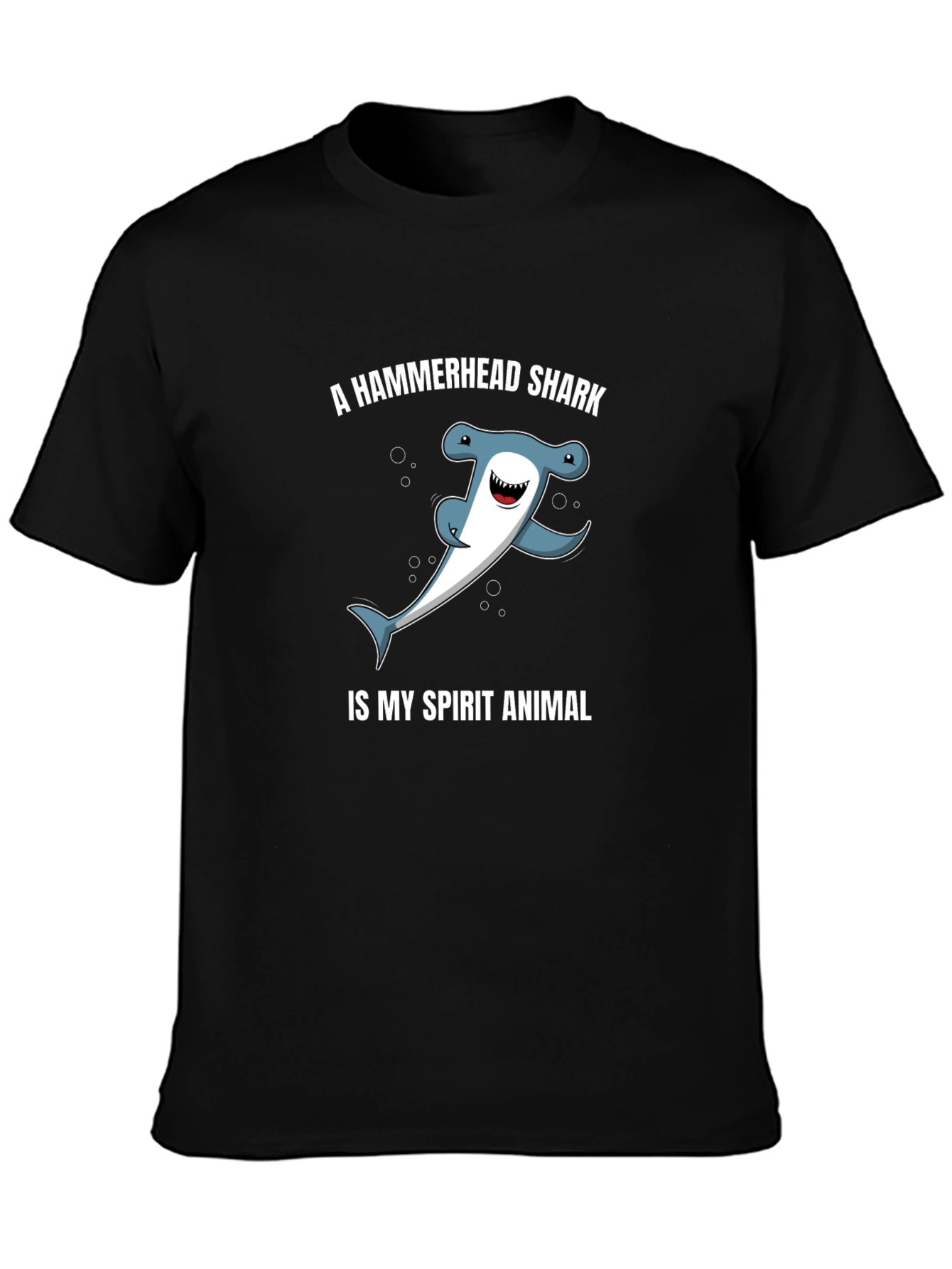Black Hammerhead Shark Spirit Animal T-Shirt view 3
