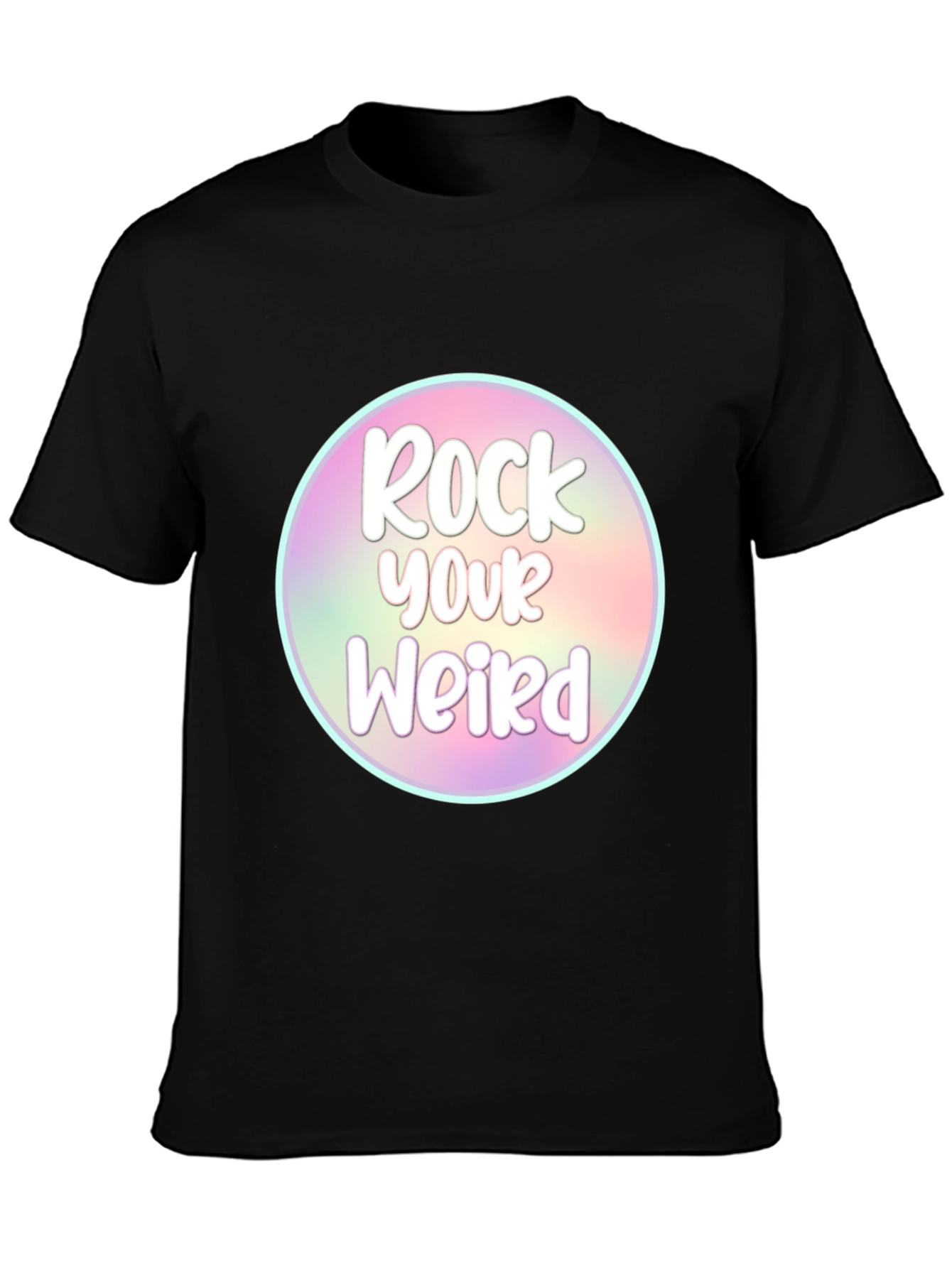 Black Rock Your Weird T-Shirt - Unique Graphic Tee view 3