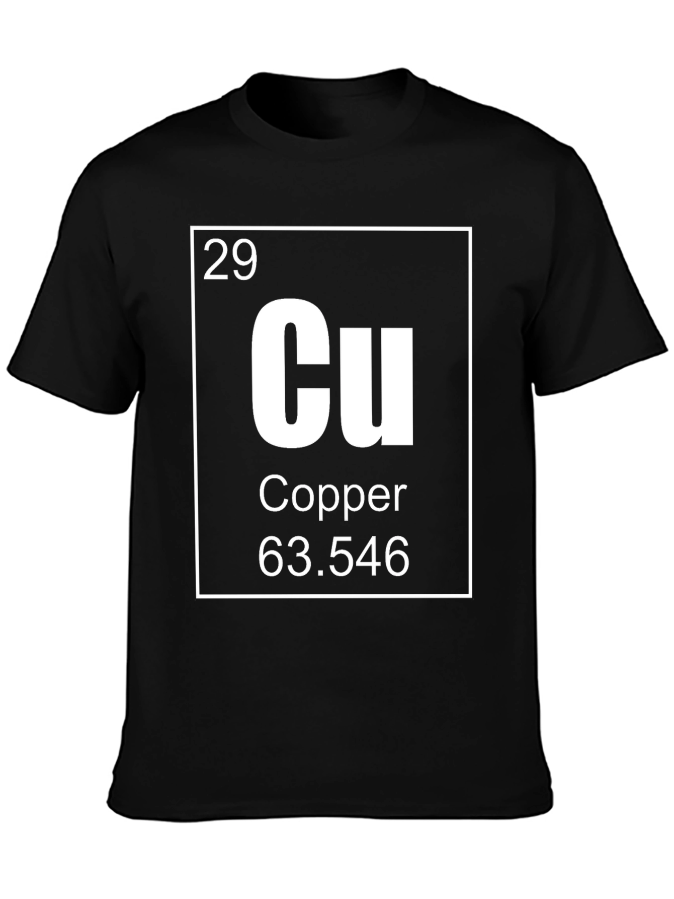 Black Copper Element T-Shirt: Chemistry Science Tee view 3