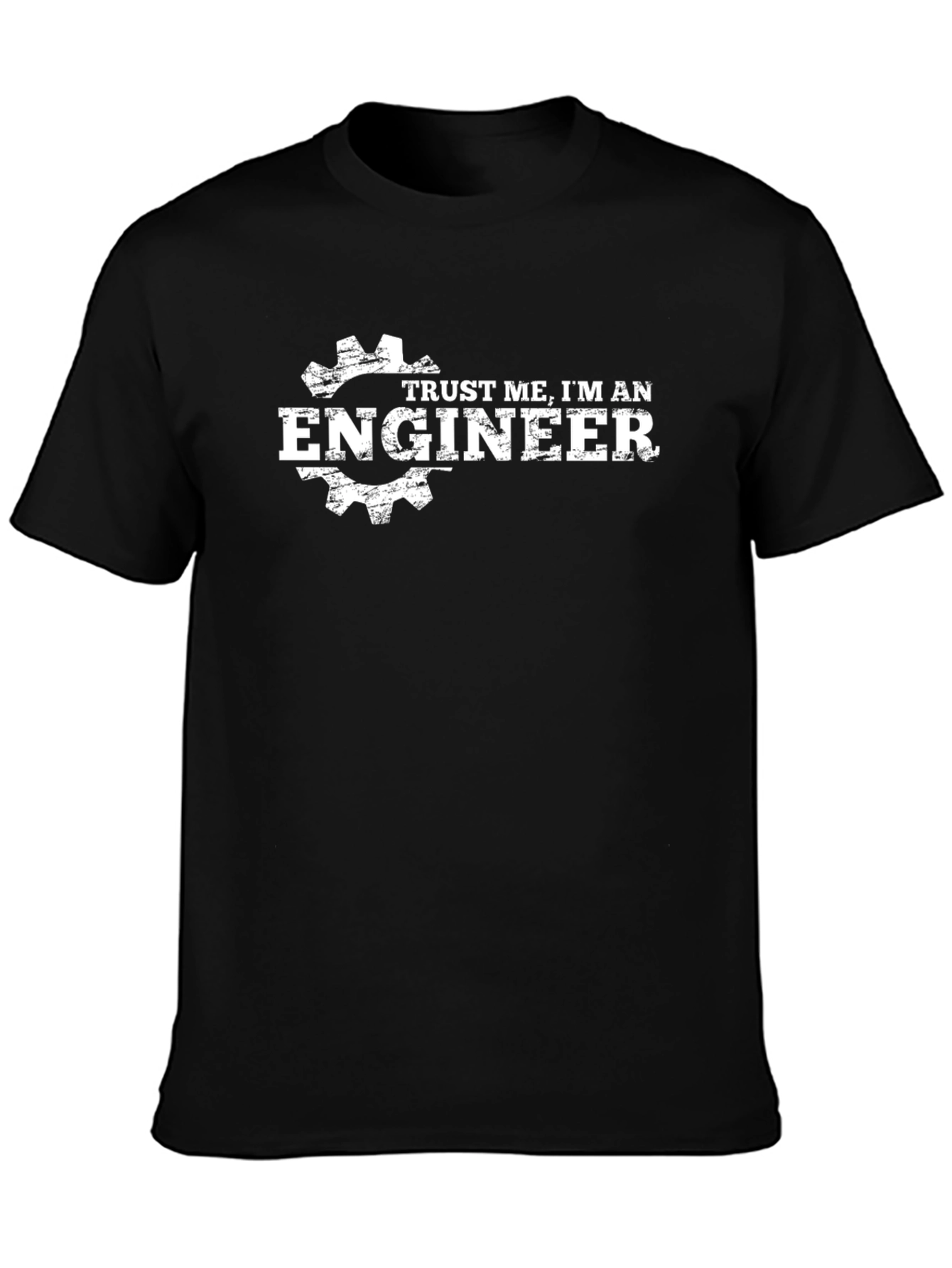 Black Trust Me, I'm An Engineer - Black T-Shirt view 3