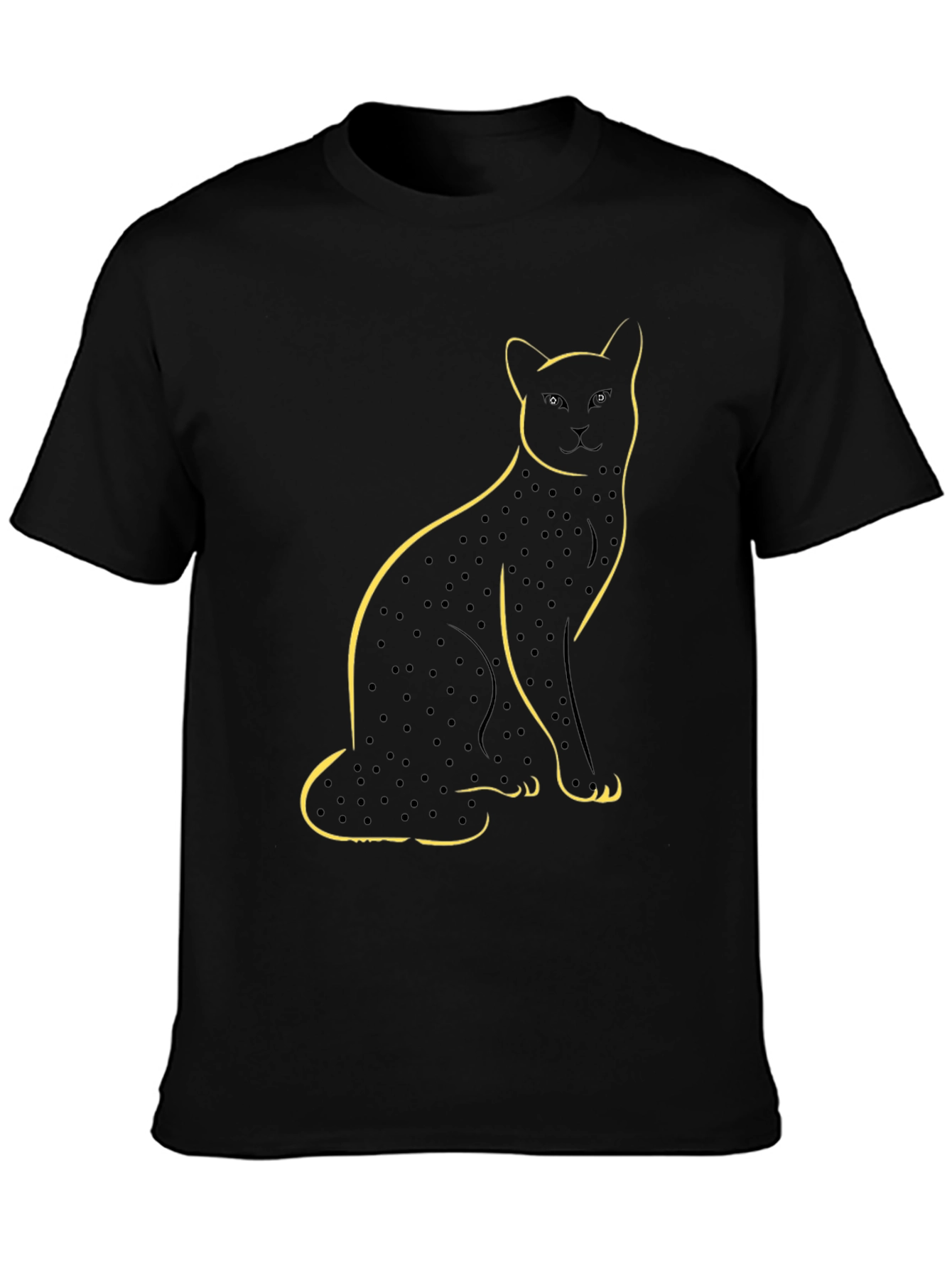 Black Black Cat T-Shirt - Unique Graphic Tee view 3