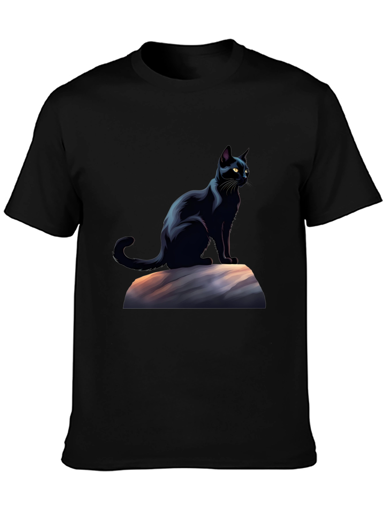 Black Black Cat Graphic T-Shirt - Stylish Men's Tee view 3