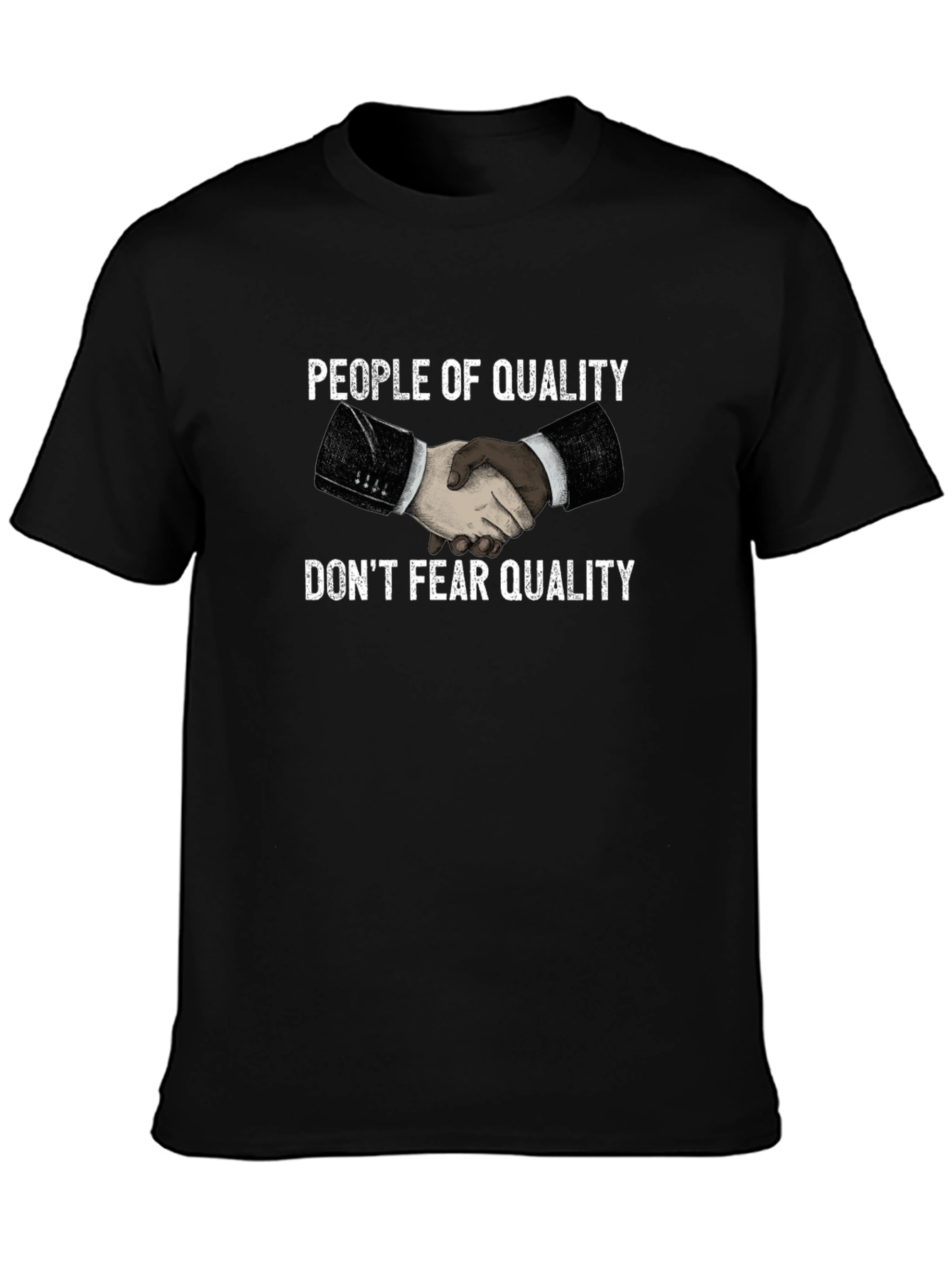 Black People of Quality Graphic Tee - Black view 3