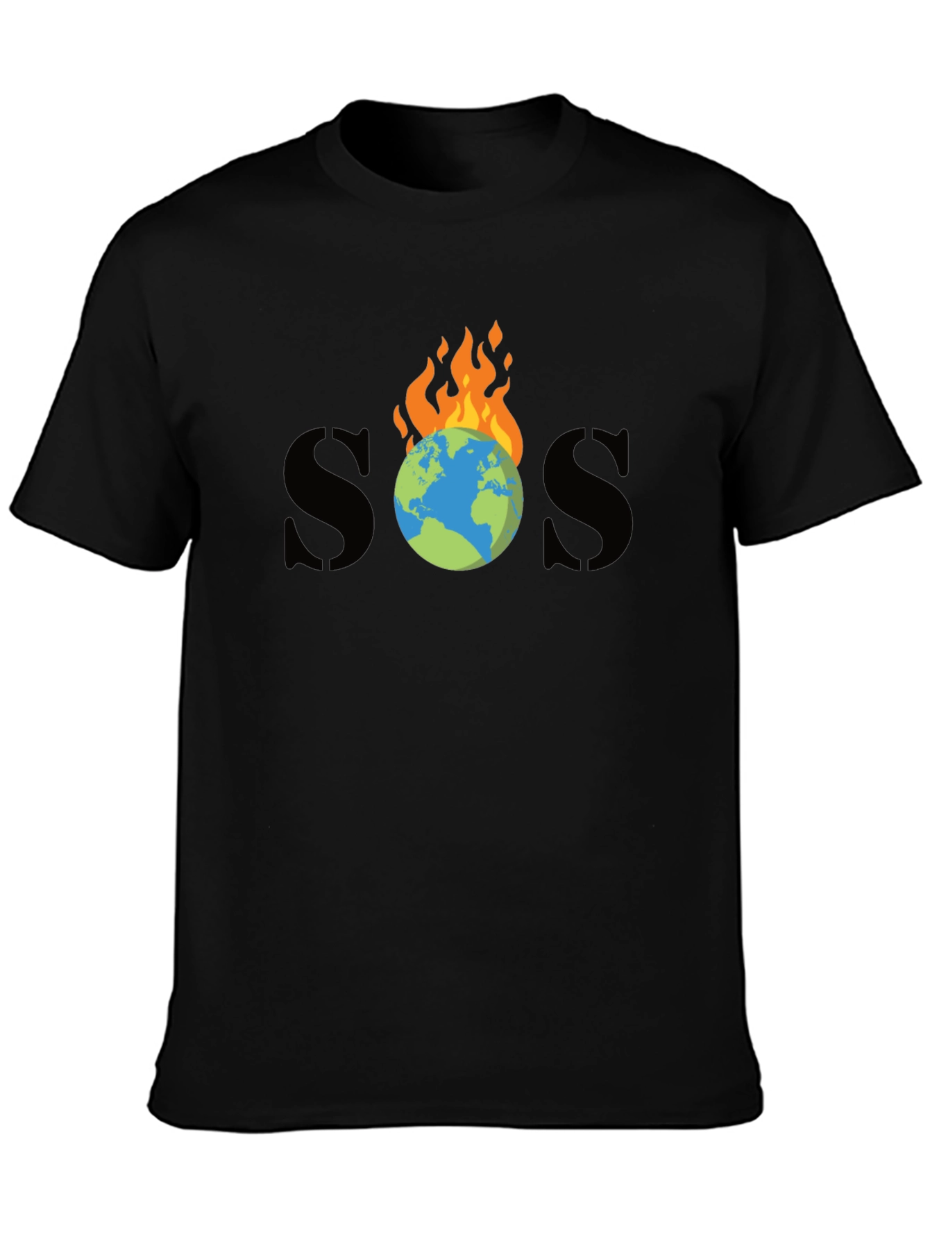 SOS Burning Earth Graphic Tee - Save Our Planet - 3