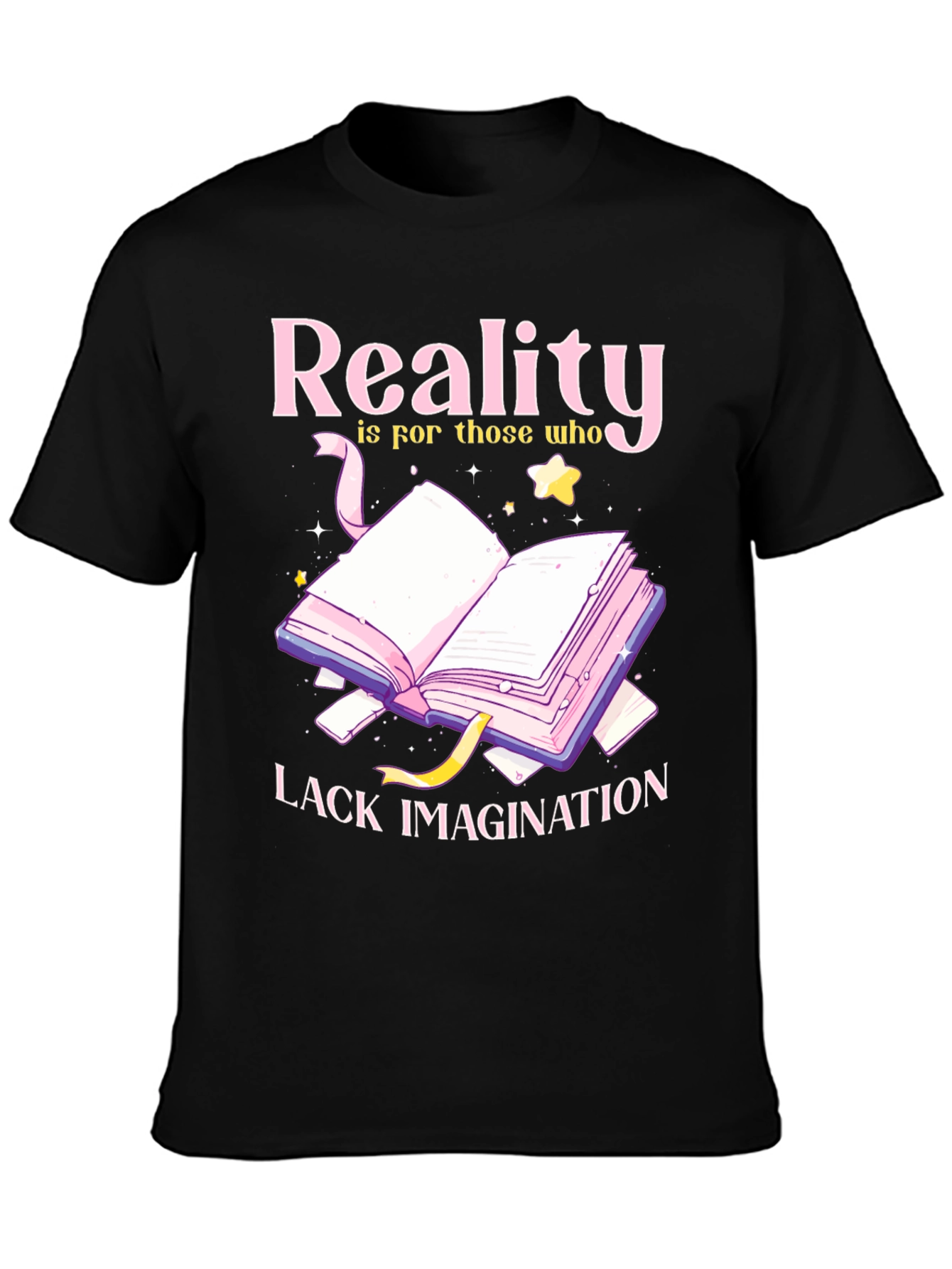 Black Reality Lacks Imagination Graphic Tee view 3