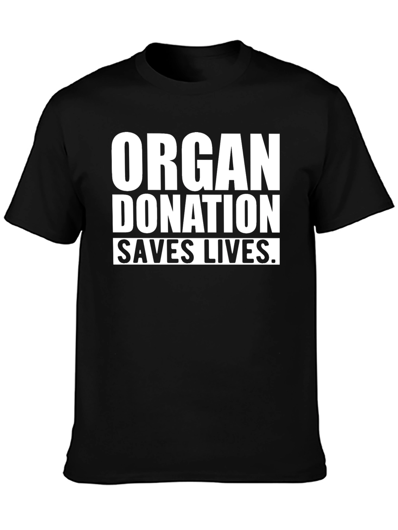 Black Organ Donation Saves Lives Black T-Shirt view 3
