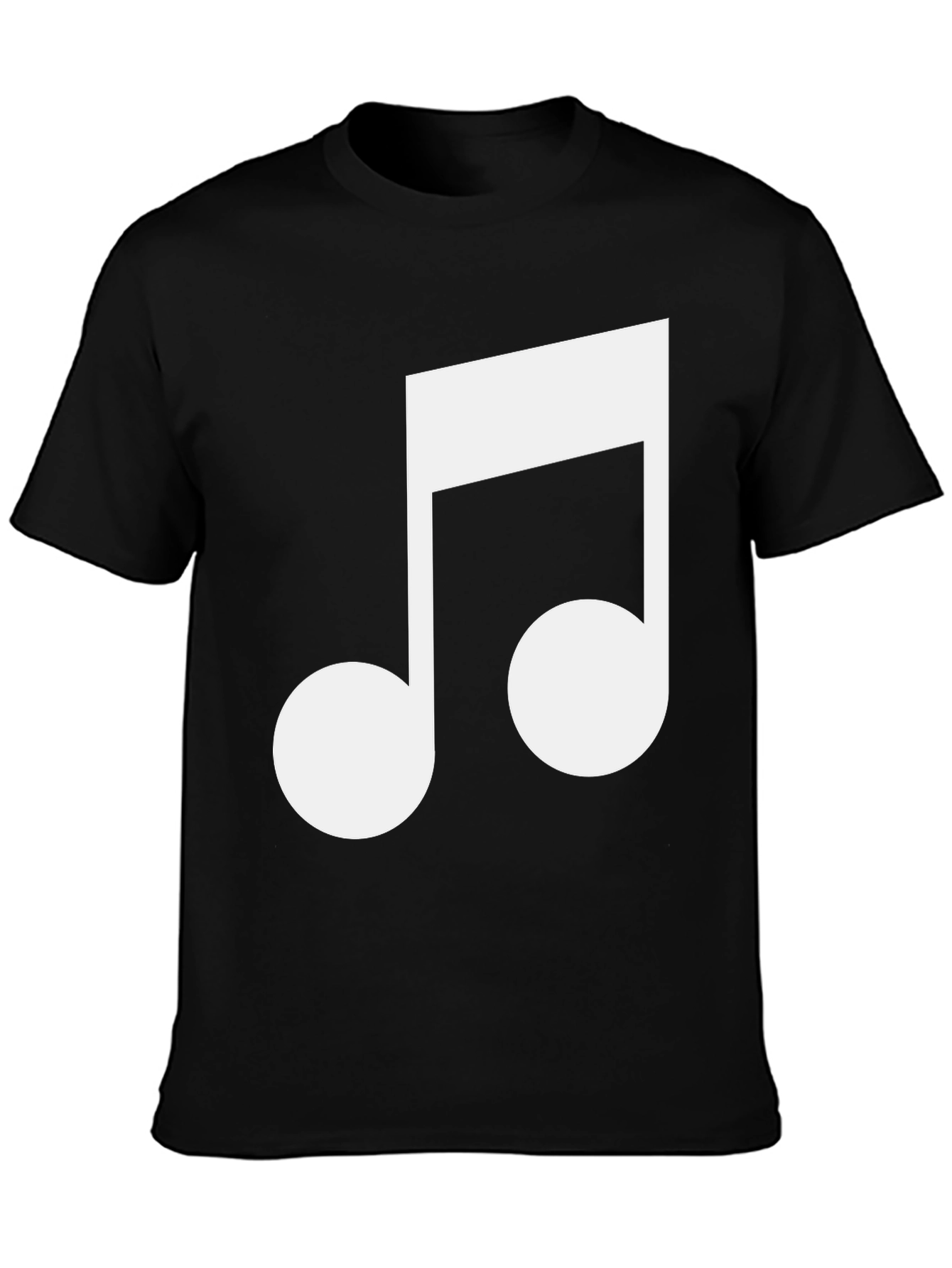 Black Musical Note Graphic Black T-Shirt view 3