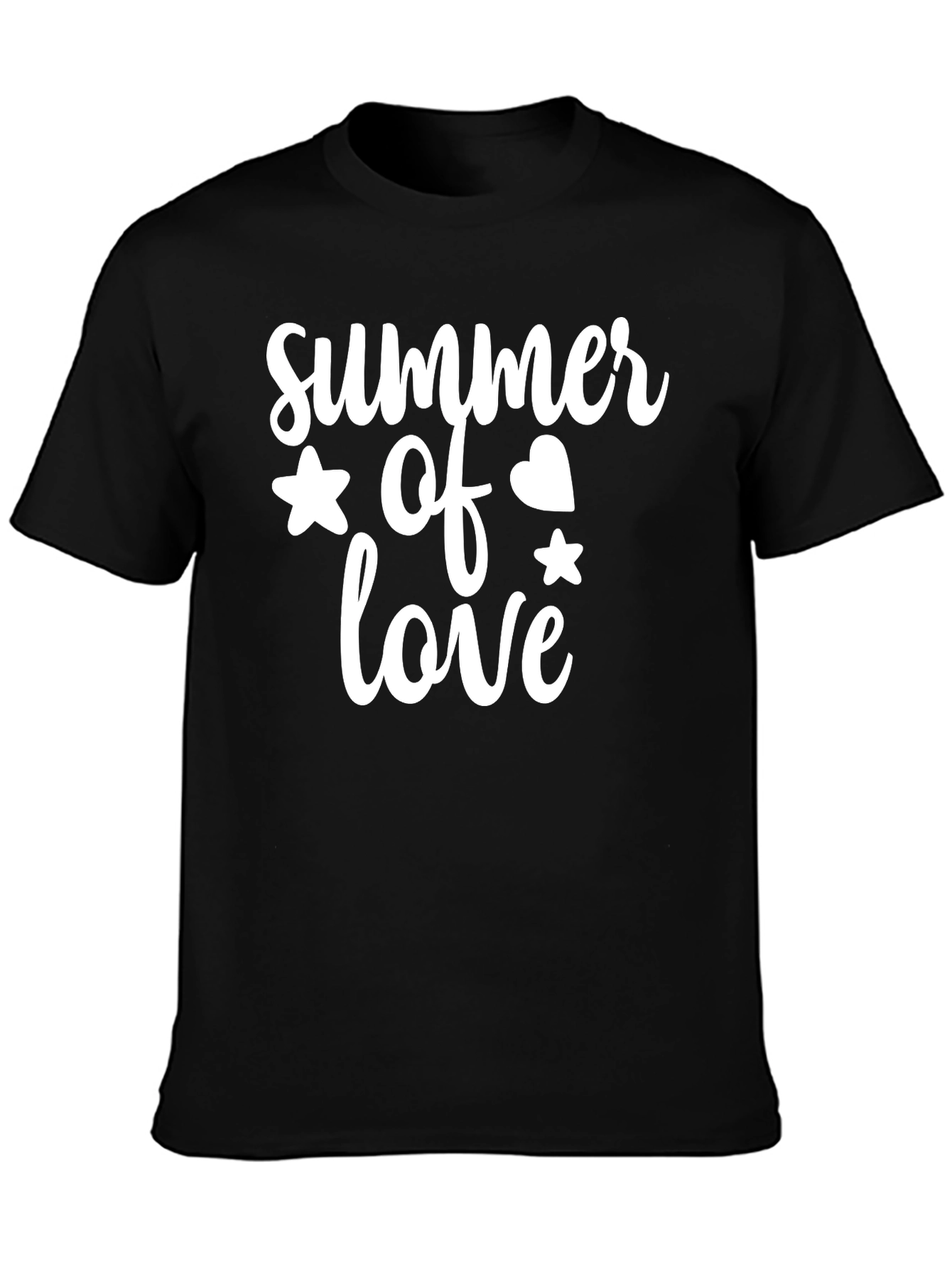 Black Summer of Love Graphic Tee - Black view 3