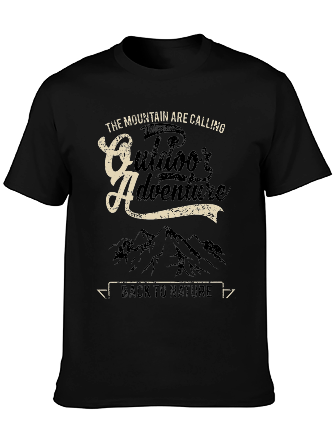 Black Outdoor Adventure Tee - Mountain Calling view 3