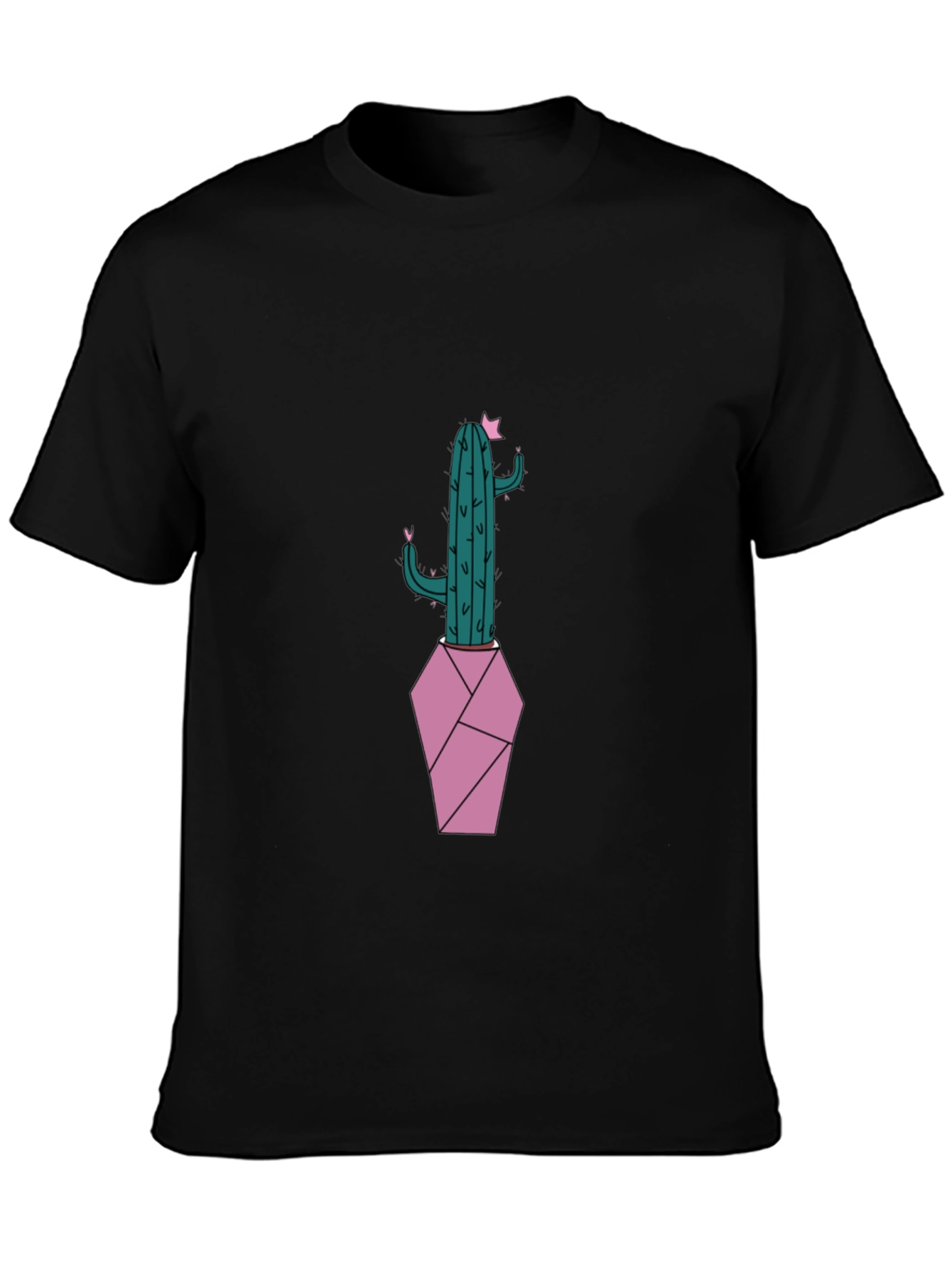 Black Cactus Graphic T-Shirt - Trendy Unisex Tee view 3