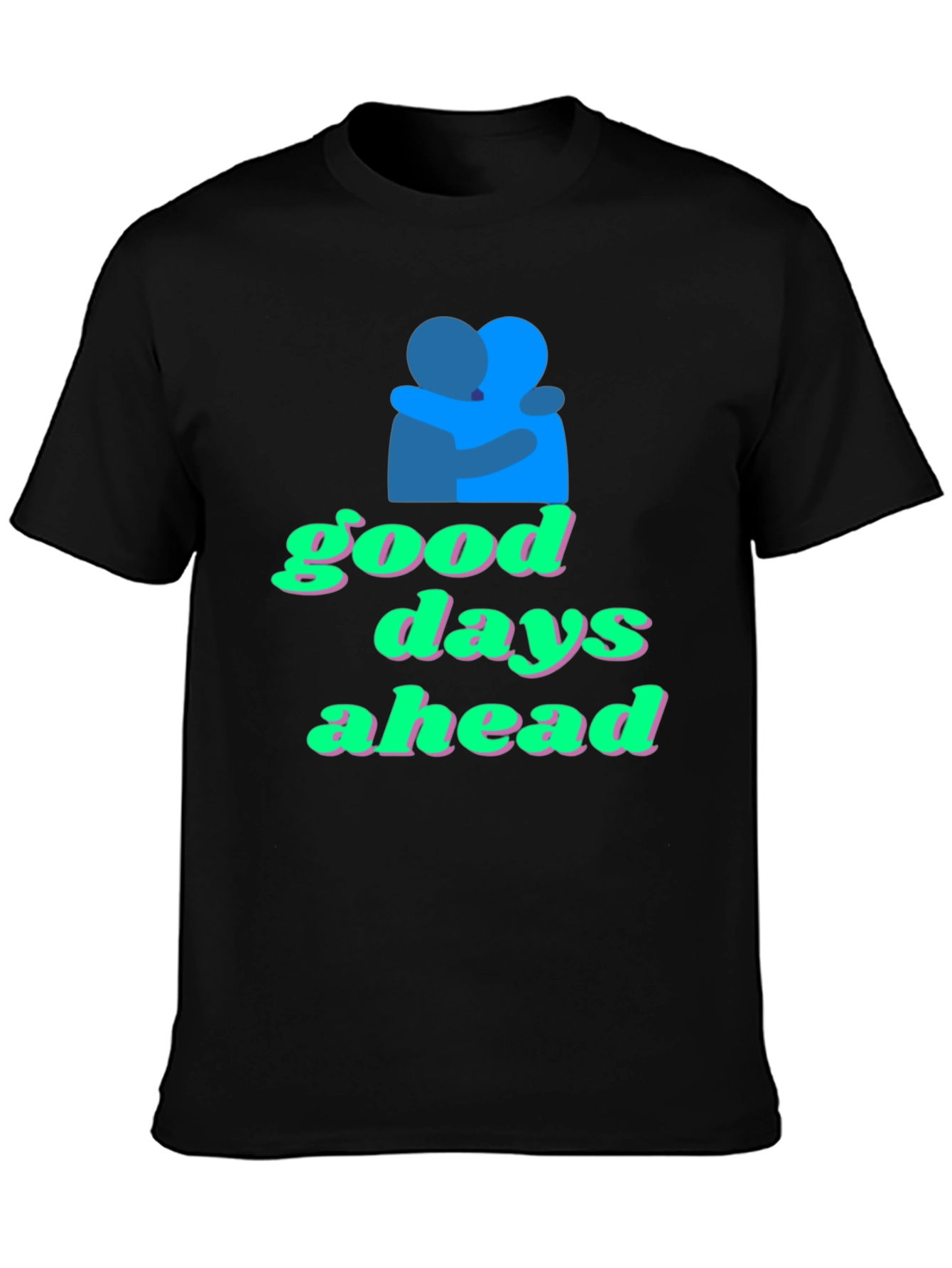 Black Good Days Ahead Graphic Tee view 3