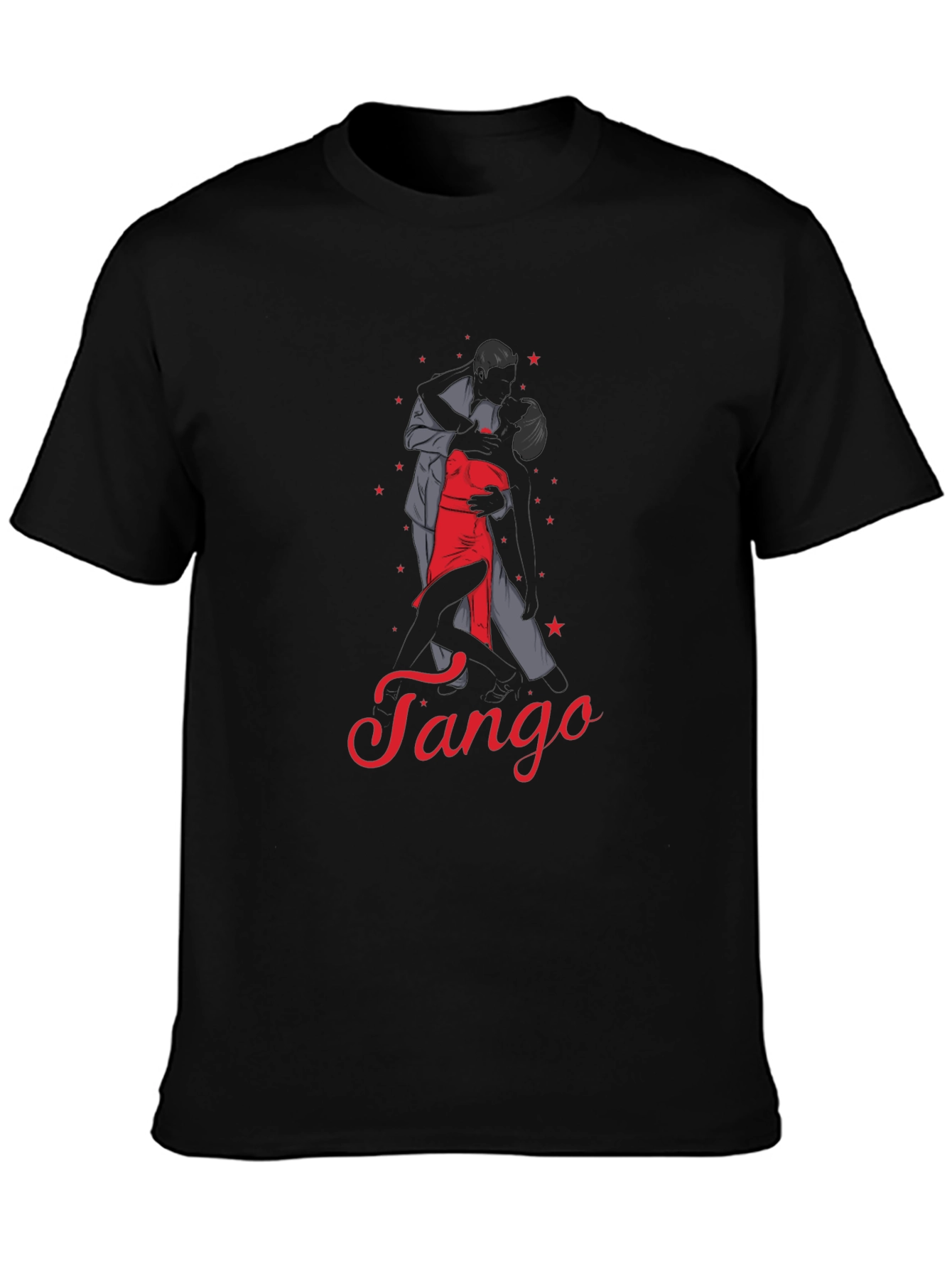 Black Tango Dance Graphic Tee - Stylish Black T-Shirt view 3