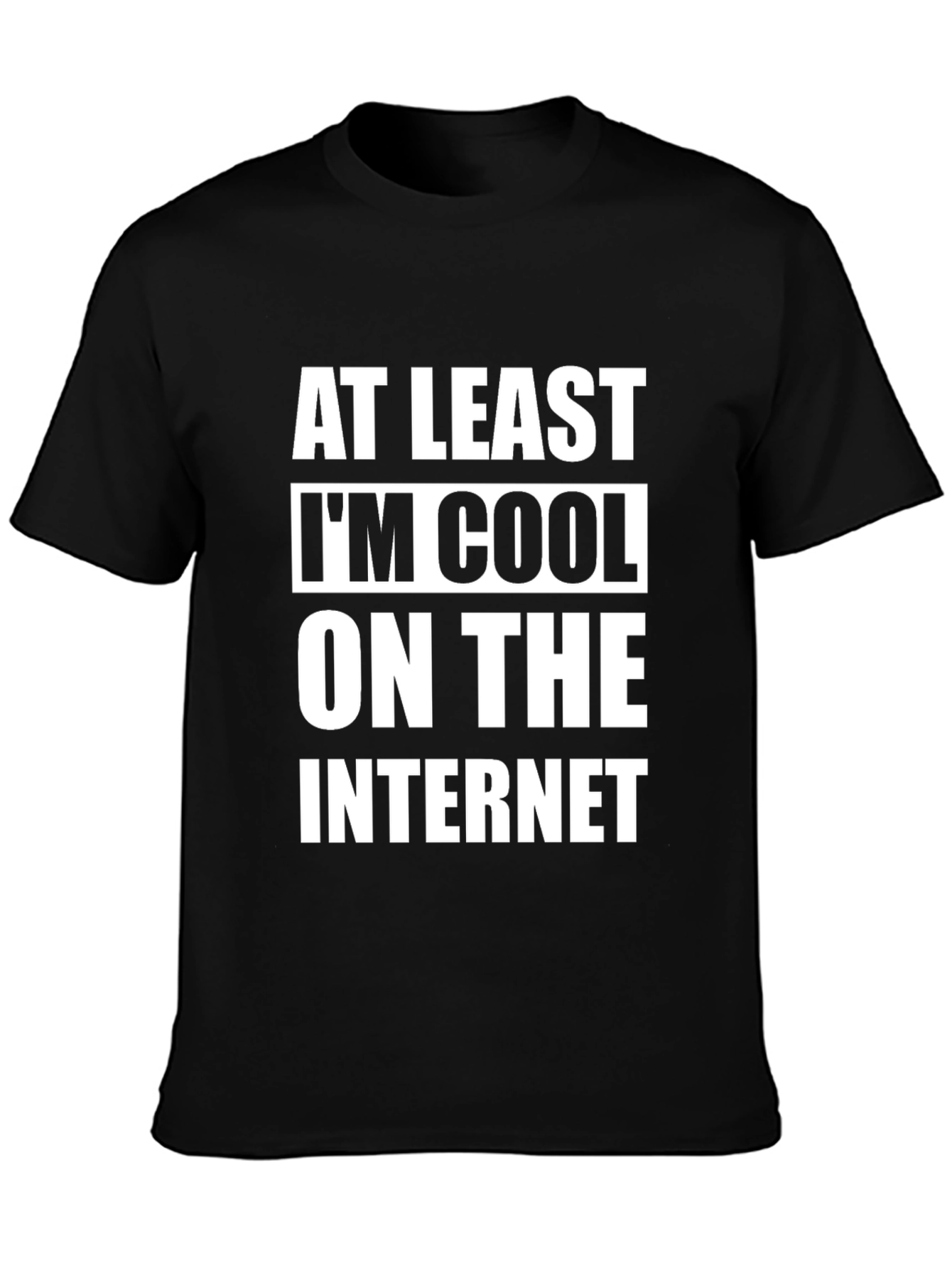 Black Cool on the Internet T-Shirt - Black Graphic Tee view 3