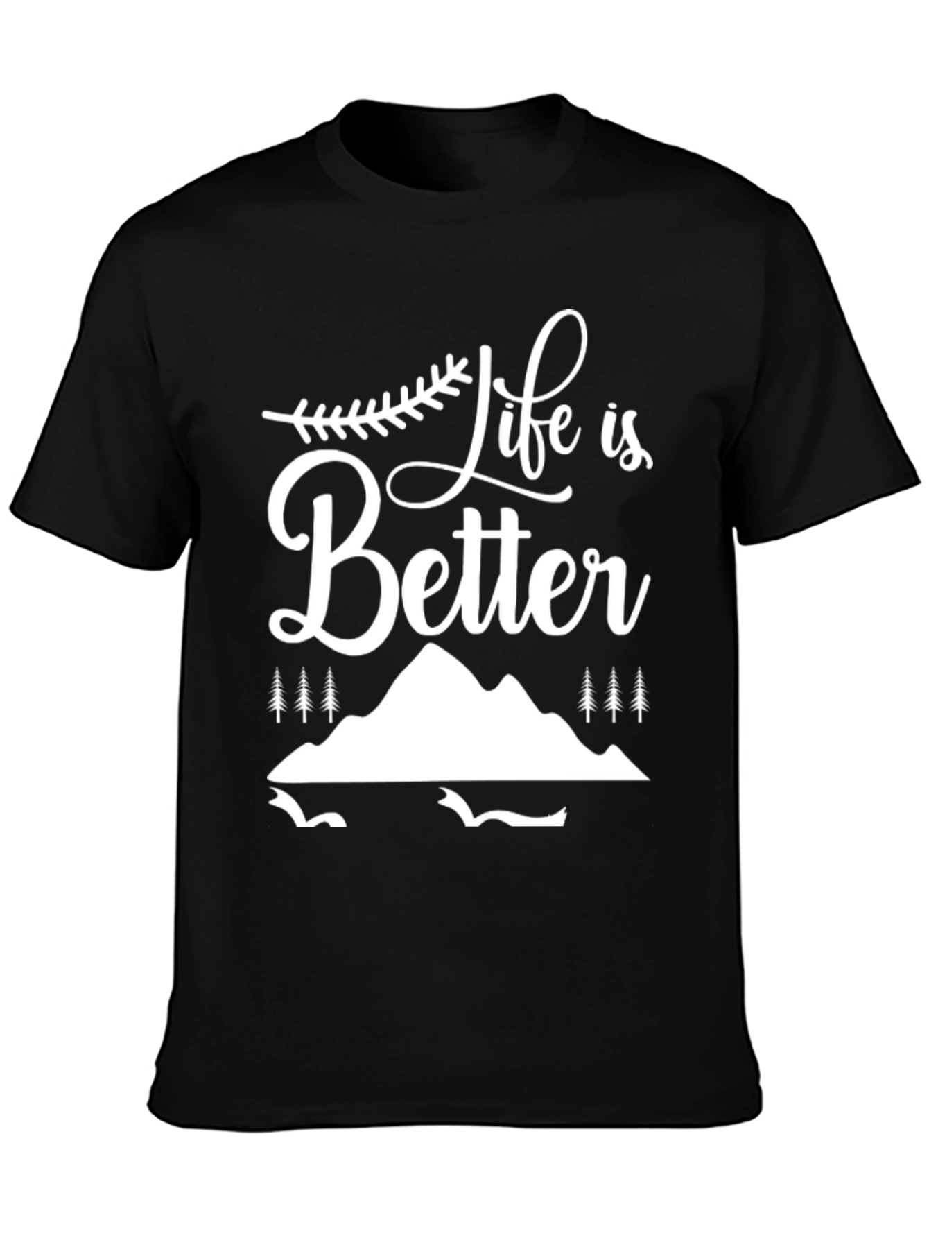 Black Life is Better Graphic Tee - Black view 3