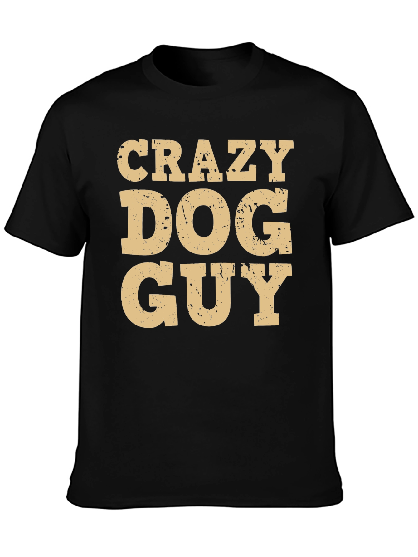 Black Crazy Dog Guy T-Shirt - Funny Pet Lover Tee view 3