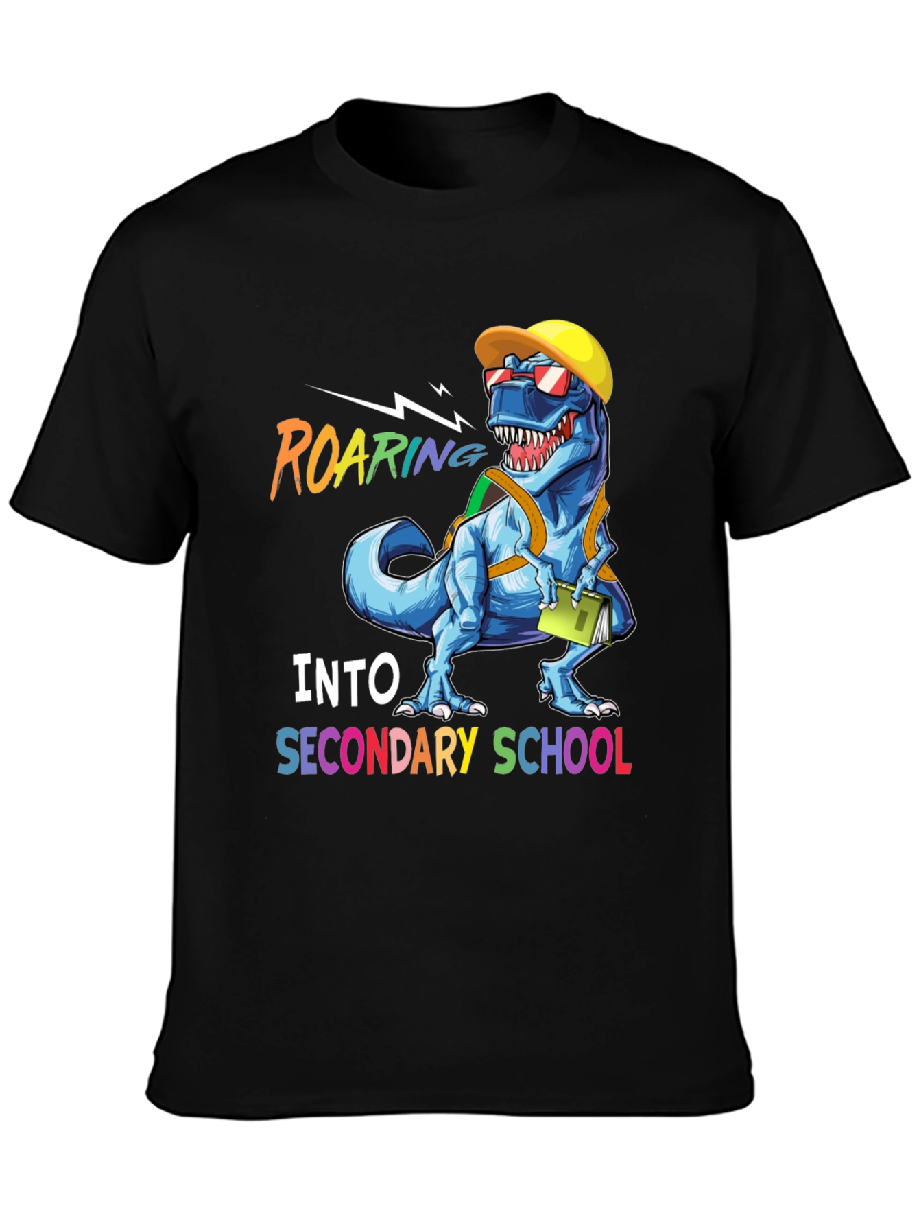 Black Roaring Into Secondary School T-Shirt view 3