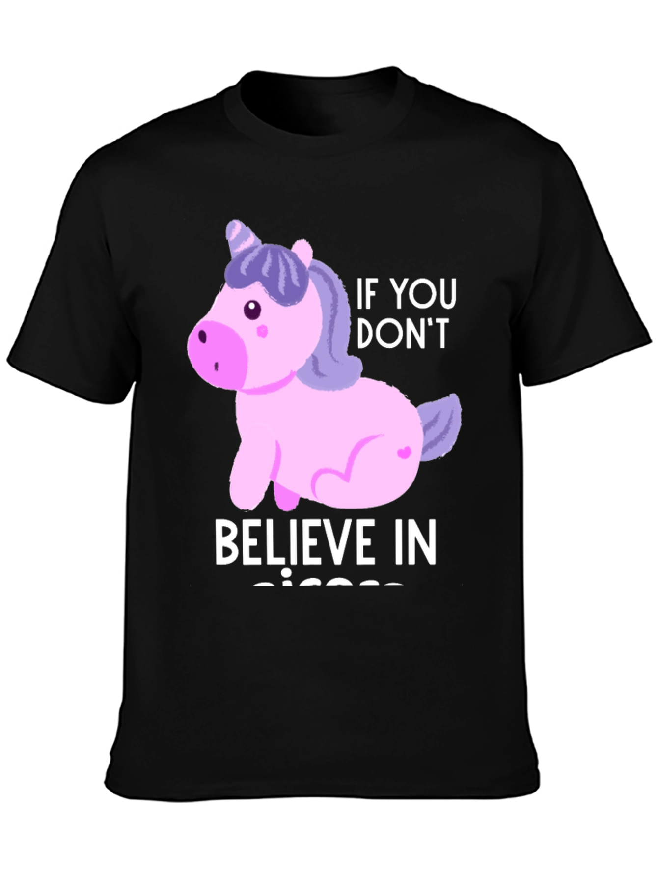 Black Unicorn Believer Graphic Tee view 3