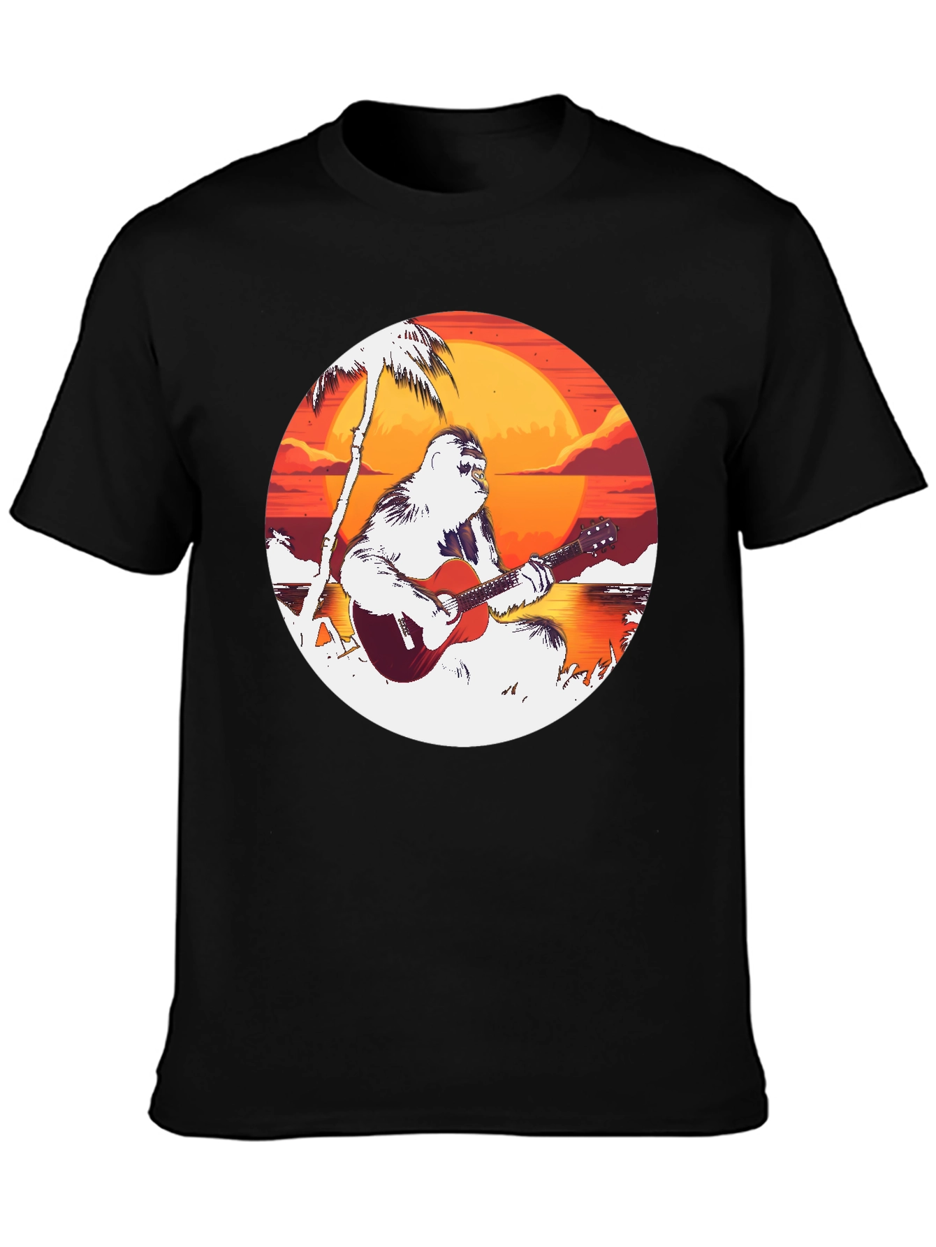 Black Ape Guitar Sunset Black Tee view 3