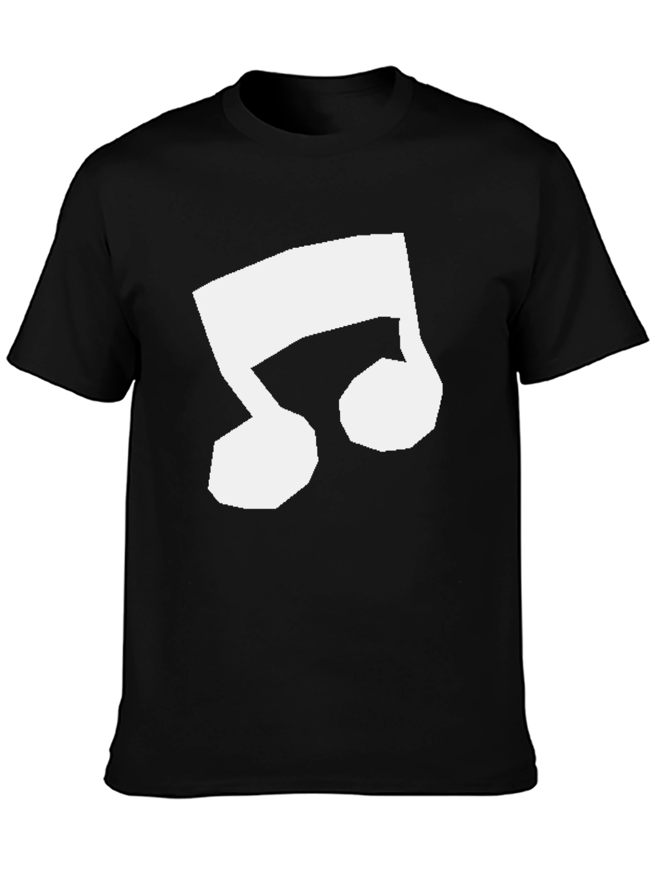 Black Music Note Graphic Tee - Black Casual Shirt view 3