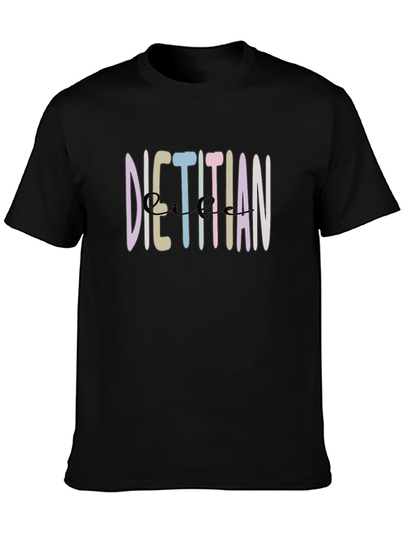 Black Dietitian Life Black T-Shirt view 3