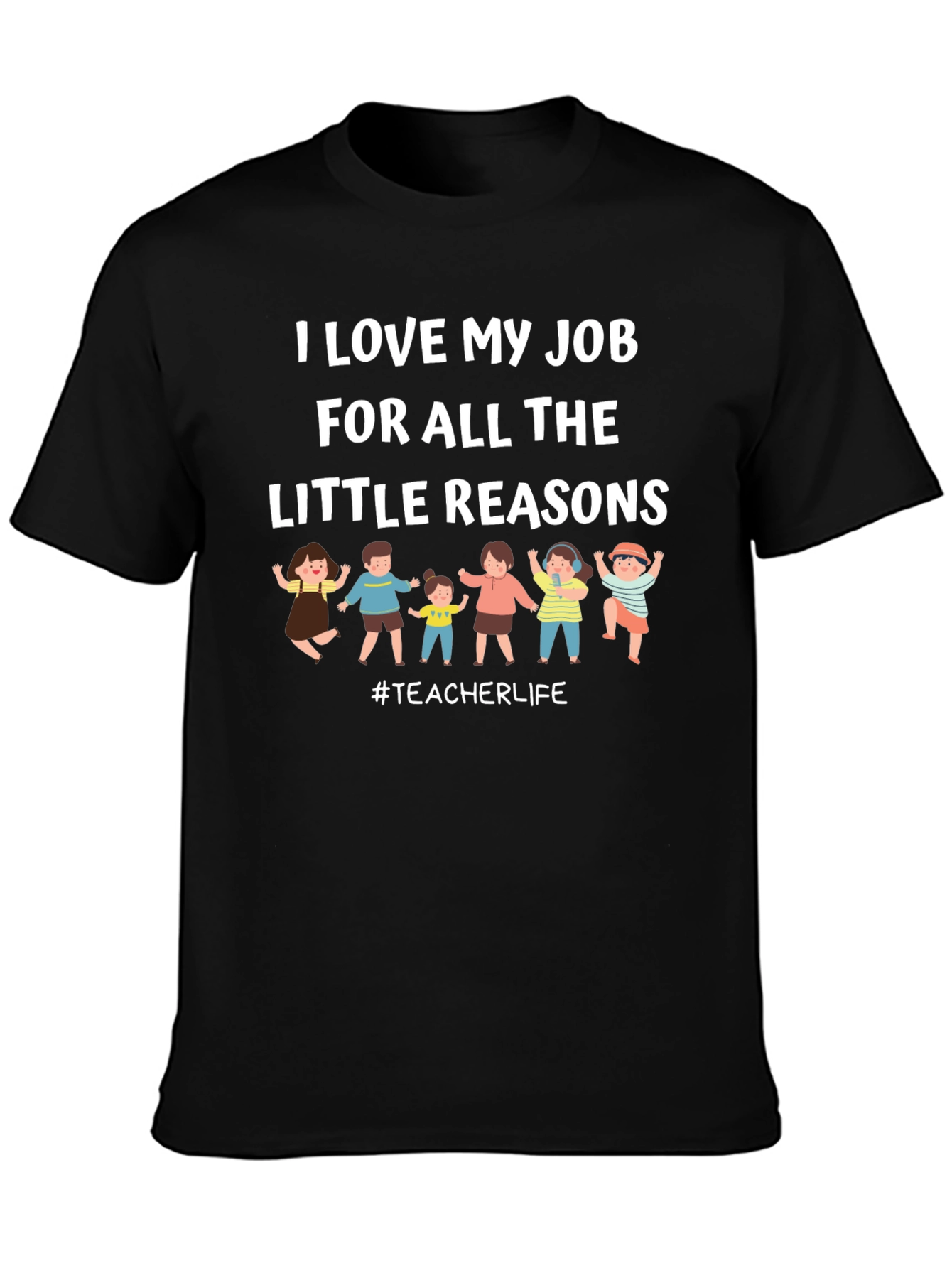 Black Teacher Life T-Shirt - I Love My Job view 3
