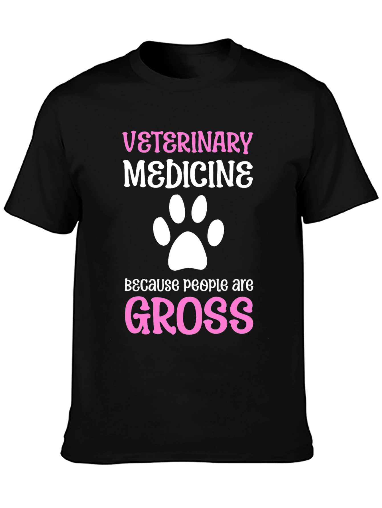 Black Veterinary Medicine T-Shirt view 3