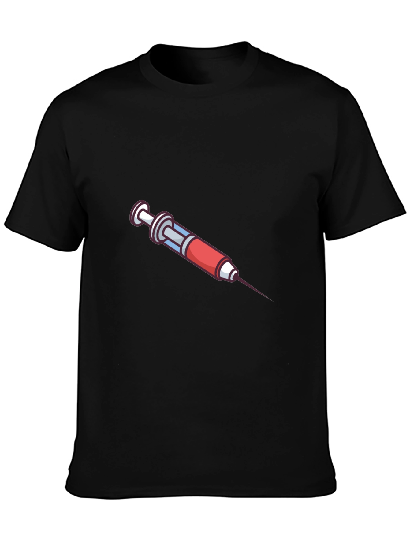 Black Injection Graphic Tee - Medical Humor Shirt view 3