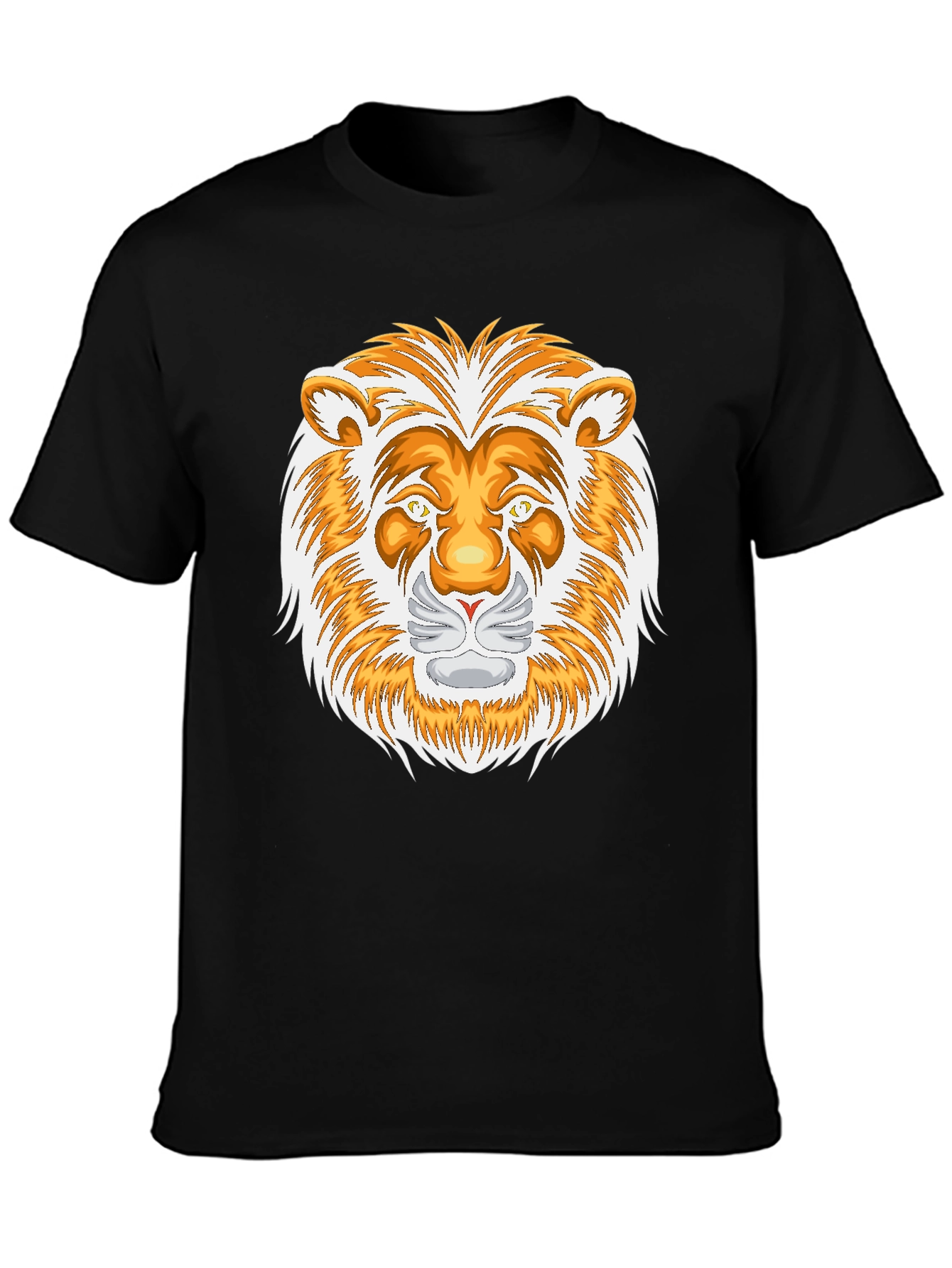 Black Lion Graphic Black T-Shirt view 3