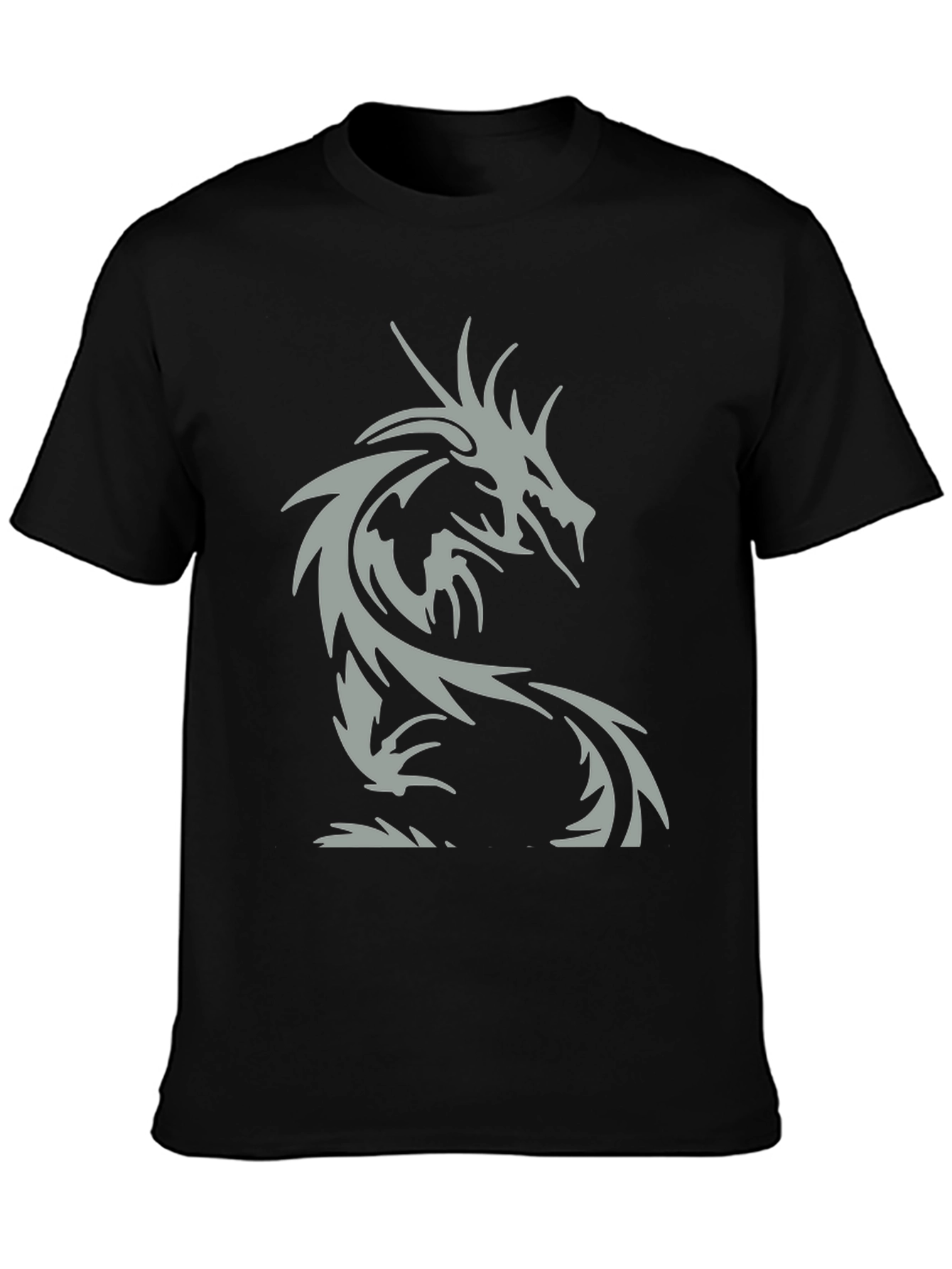 Black Dragon Graphic Men's Black T-Shirt view 3