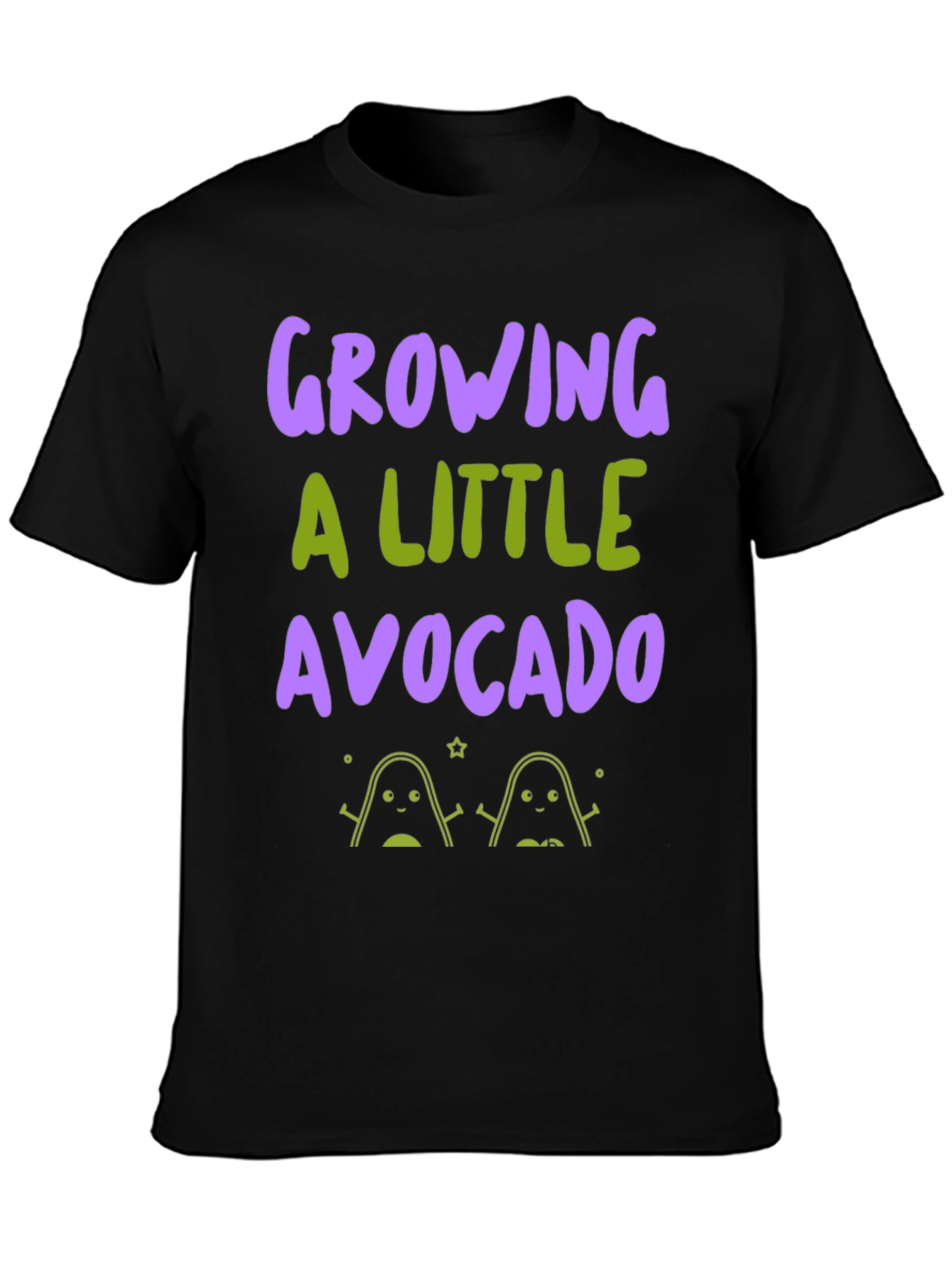 Black Growing a Little Avocado Graphic Tee view 3