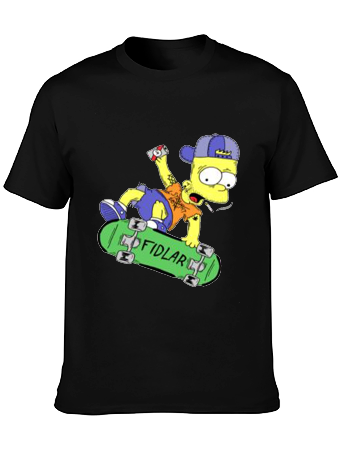 Black Bart Simpson Skateboard Graphic T-Shirt view 3