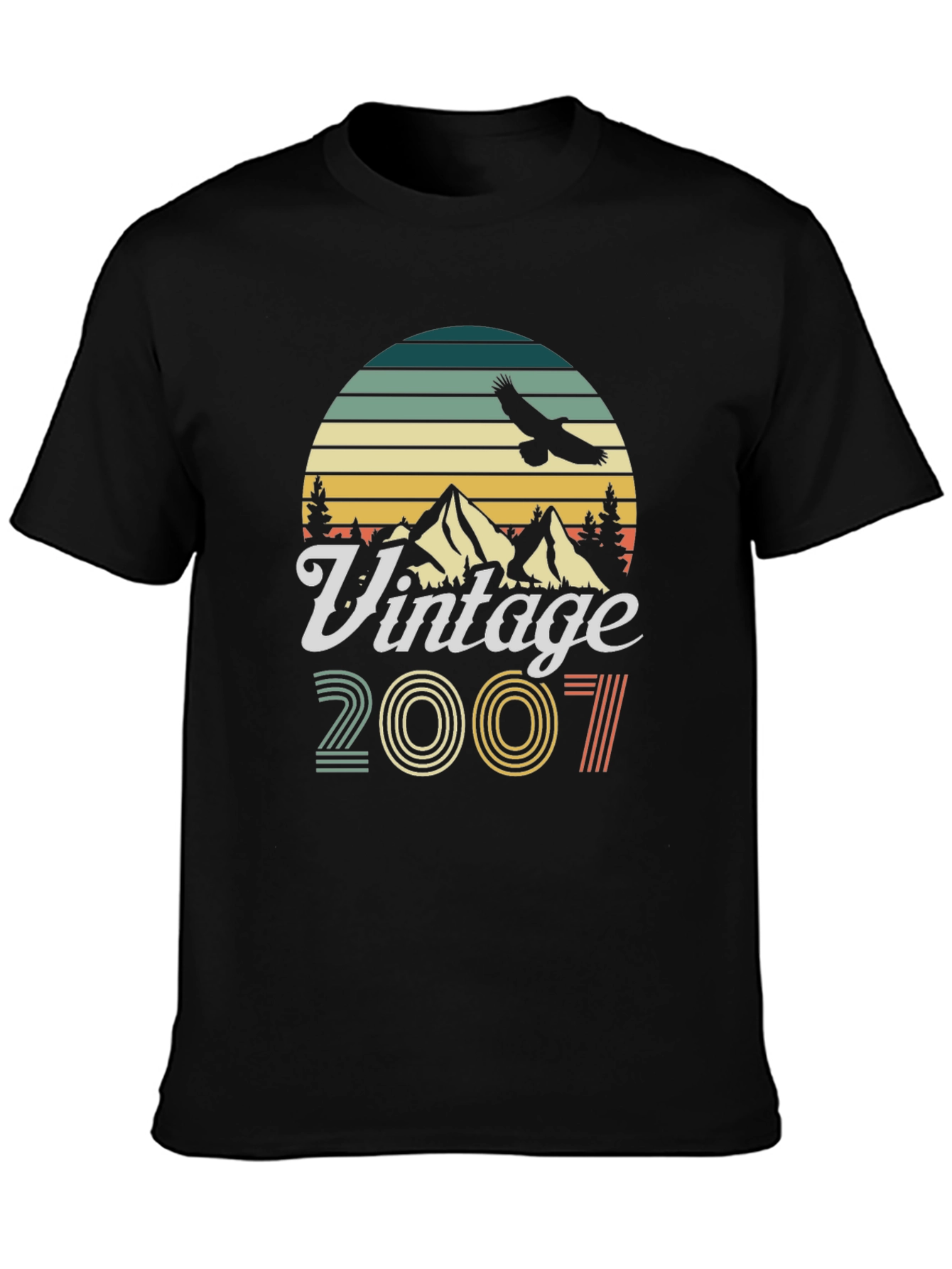 Black Vintage 2007 Graphic T-Shirt view 3