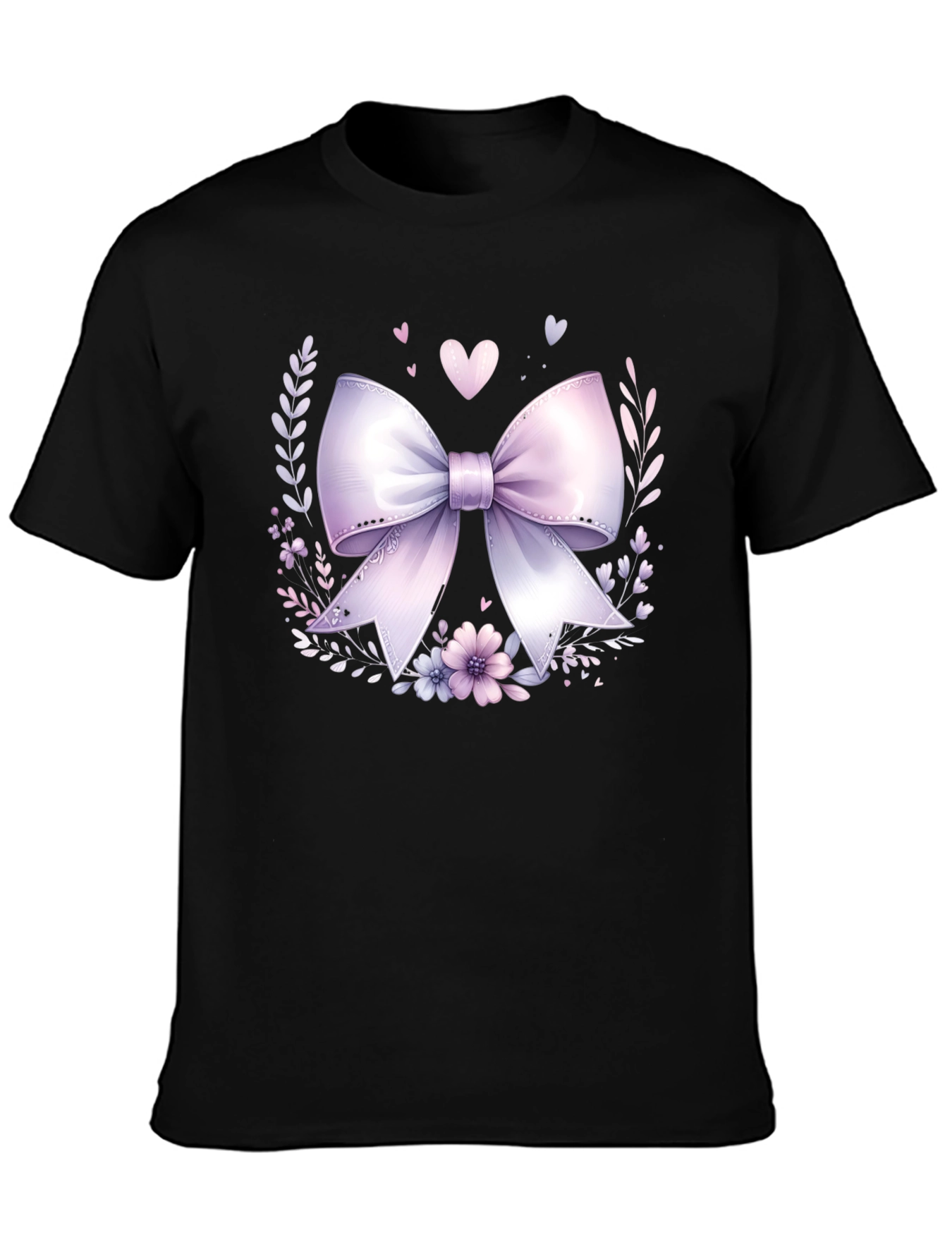 Floral Bow Graphic Tee - Stylish Casual Wear - 3