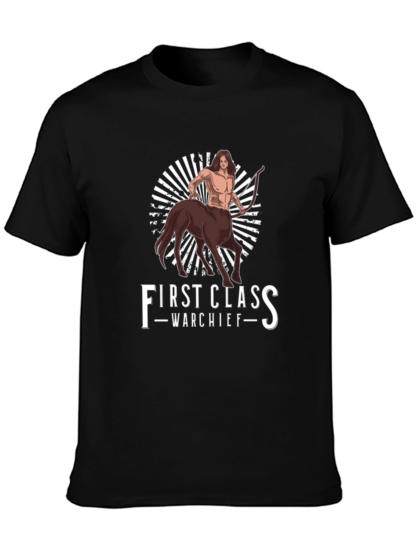 Black First Class Warchief Centaur Graphic Tee view 3