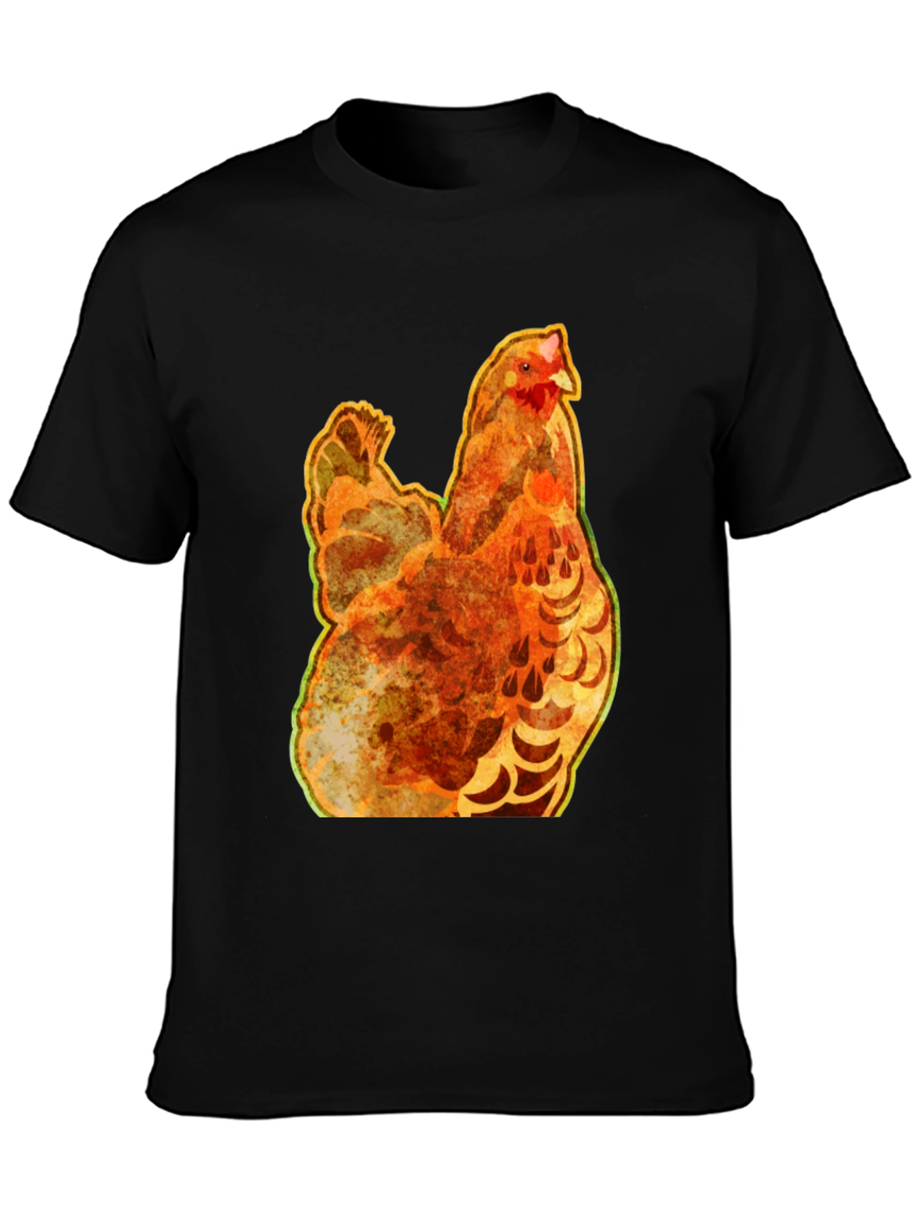 Black Chicken Graphic Tee - Quirky Animal Shirt view 3