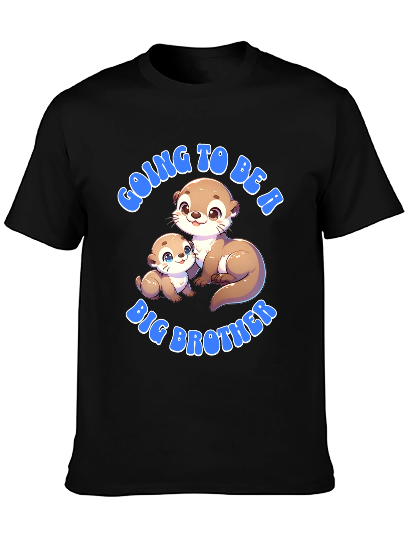 Black Going to be a Big Brother Otter T-Shirt view 3