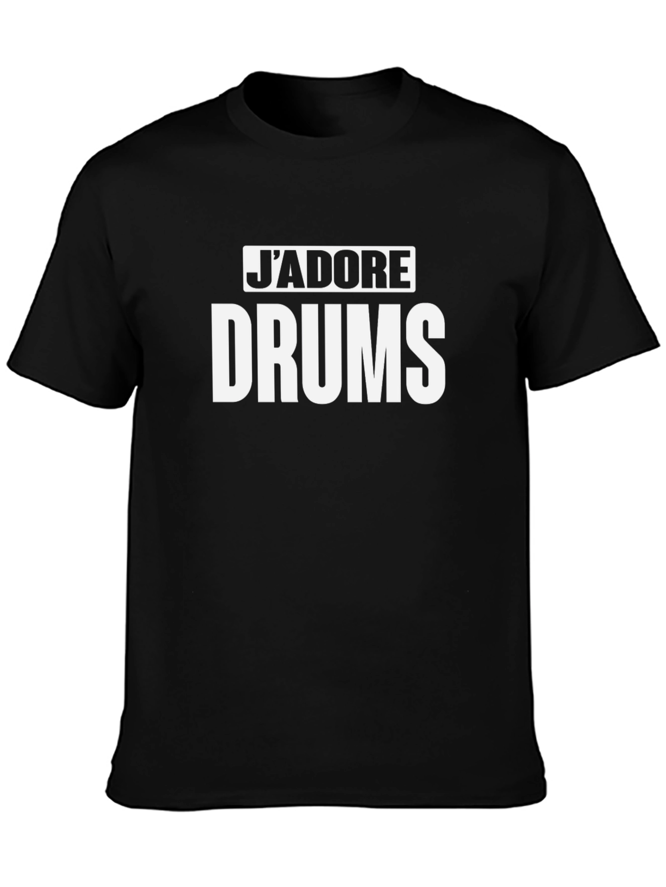 Black J'Adore Drums T-Shirt - Musician Tee view 3
