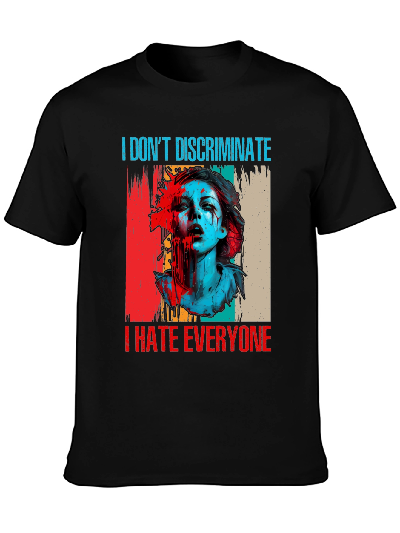 Black I Hate Everyone Graphic Tee view 3