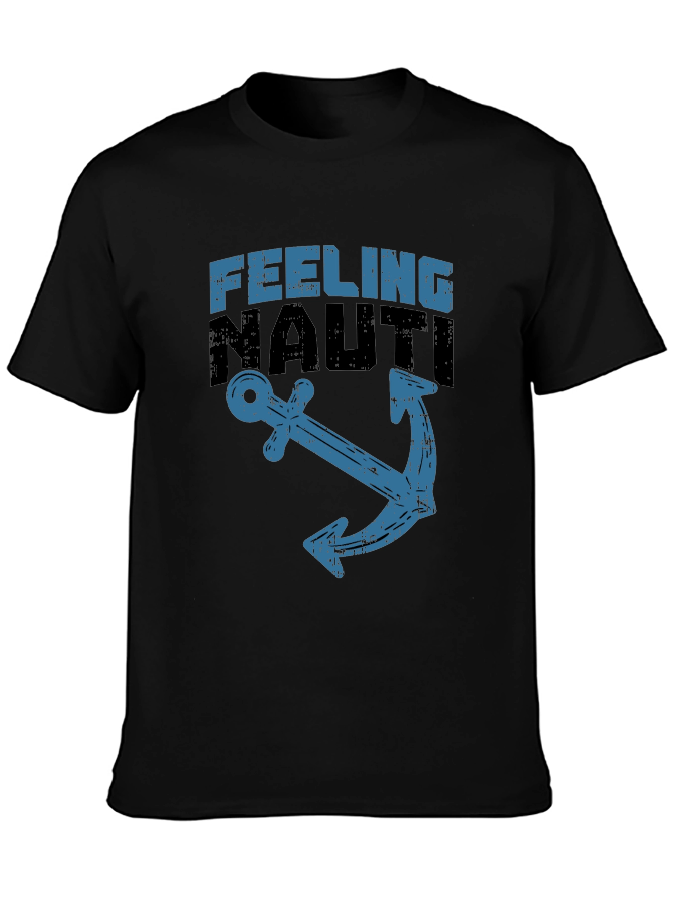 Black Feeling Nauti Anchor Graphic Tee - Black view 3