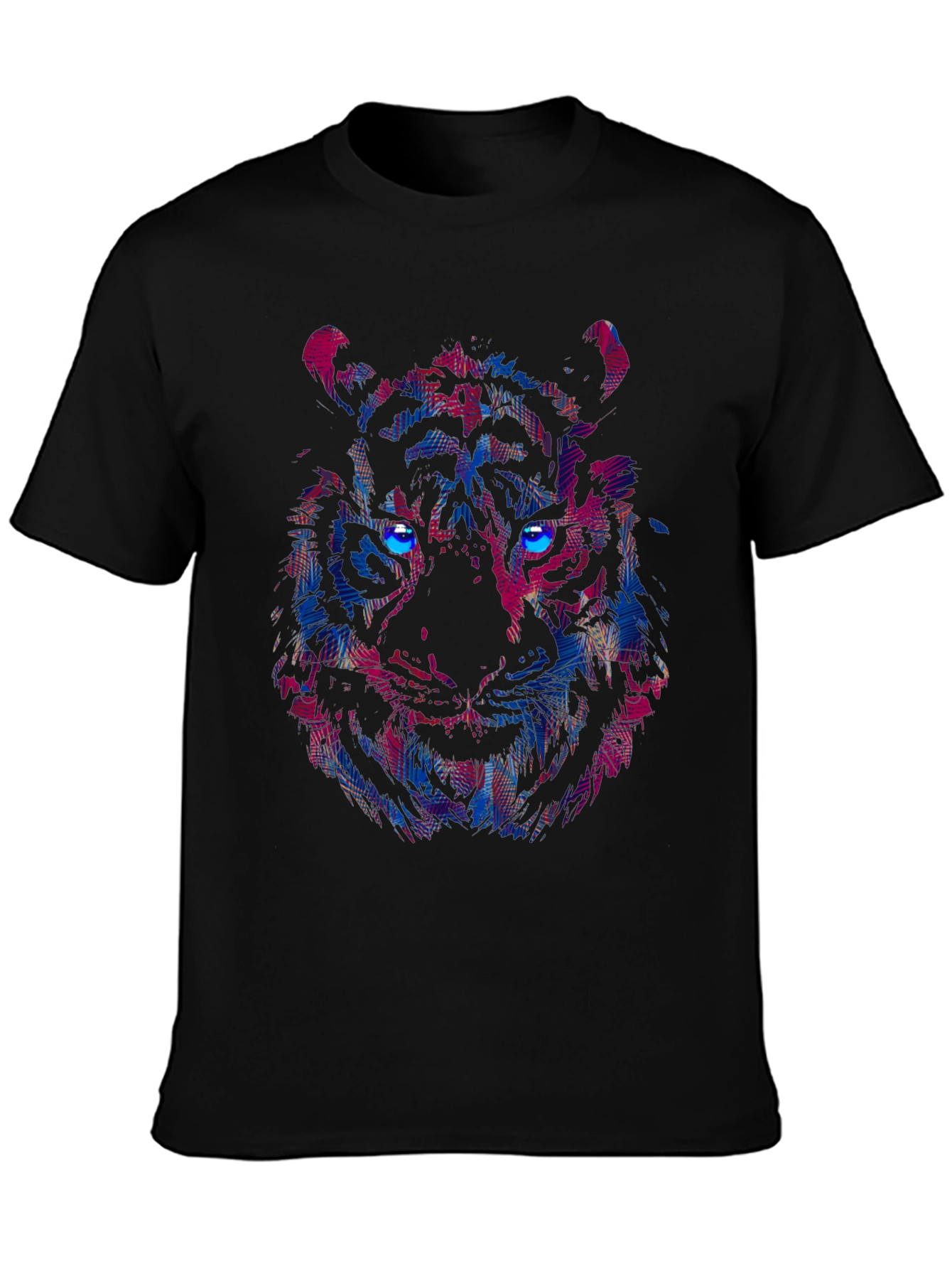 Black Vibrant Tiger Graphic Tee - Bold Style view 3