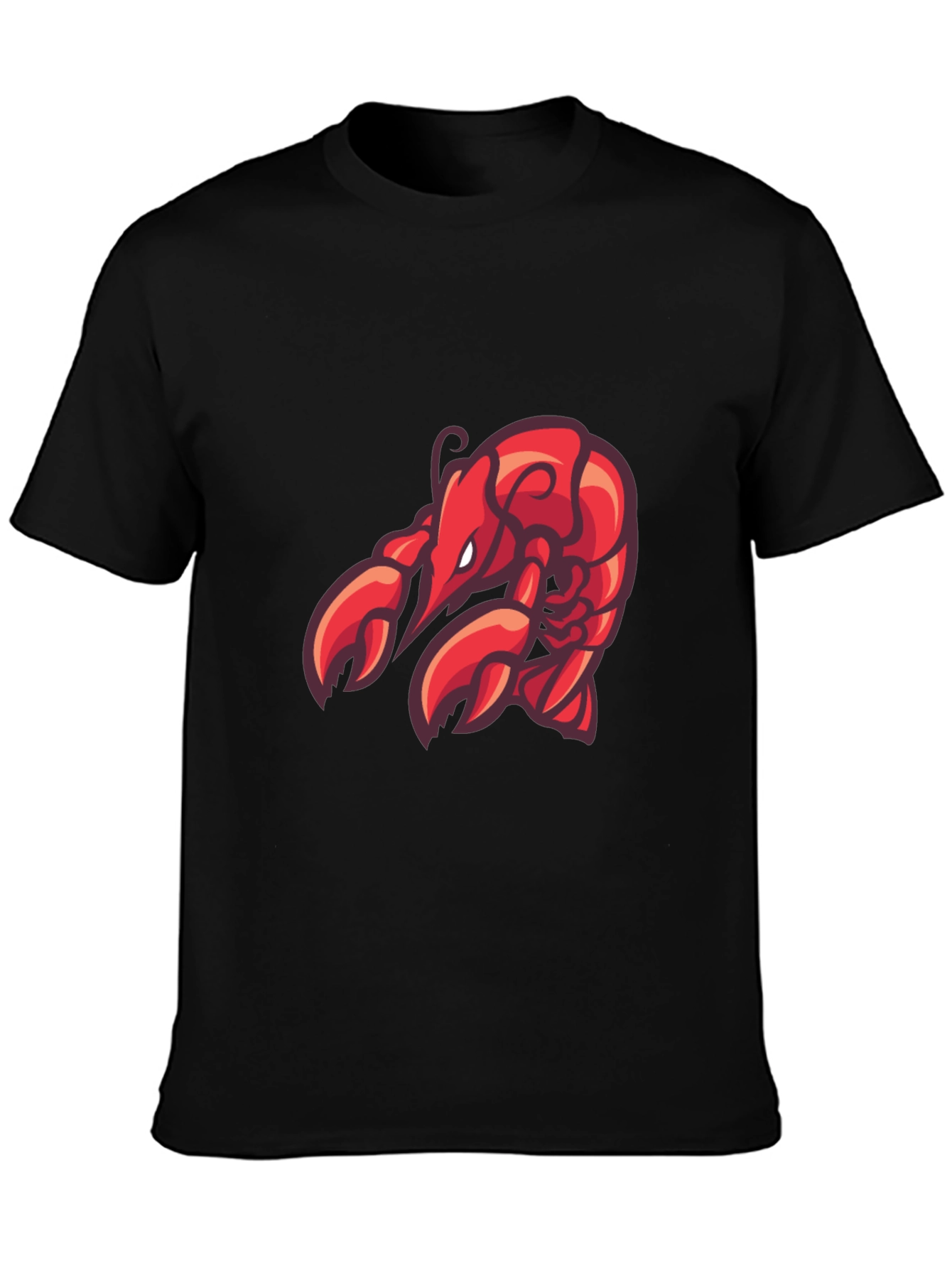 Black Lobster Graphic Tee - Black Cotton T-Shirt view 3