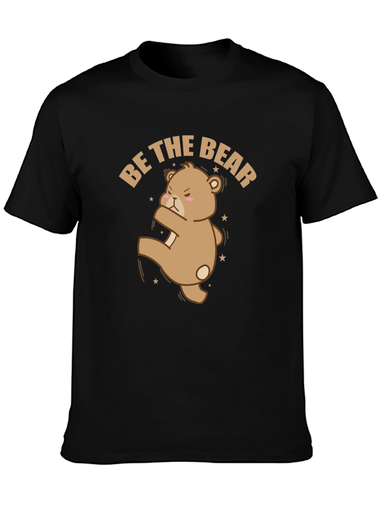 Black Be The Bear Funny Graphic Tee view 3