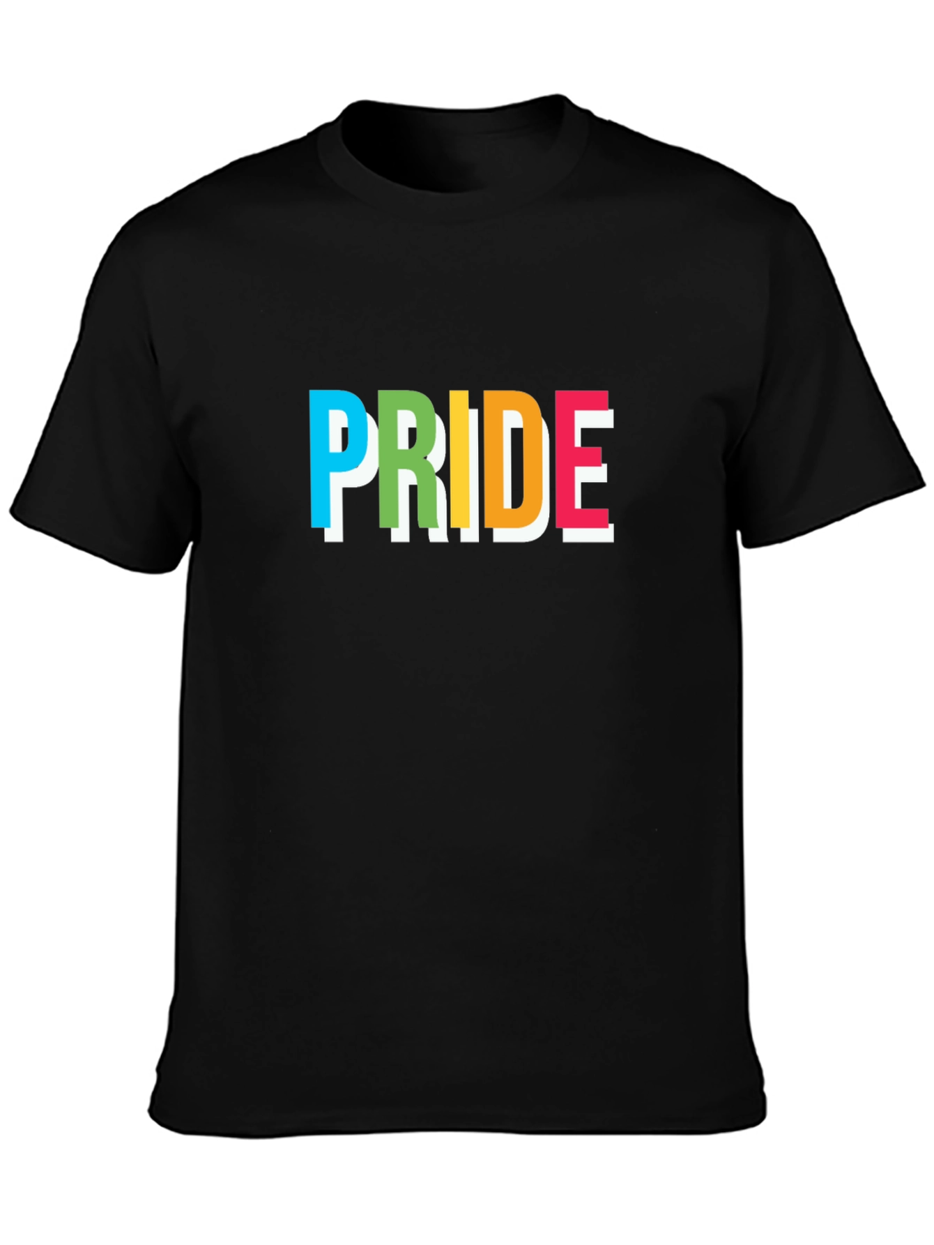 Black Pride Graphic Tee - Rainbow Lettering view 3