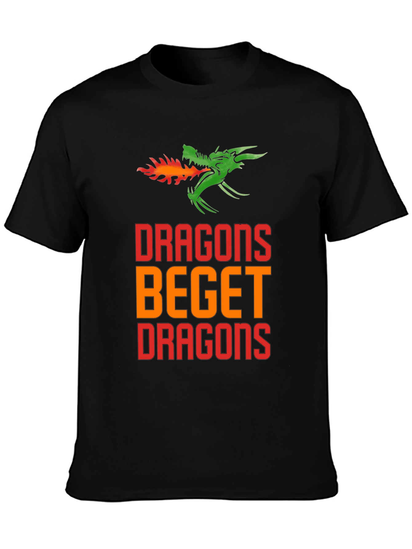 Black Dragons Beget Dragons Graphic T-Shirt view 3