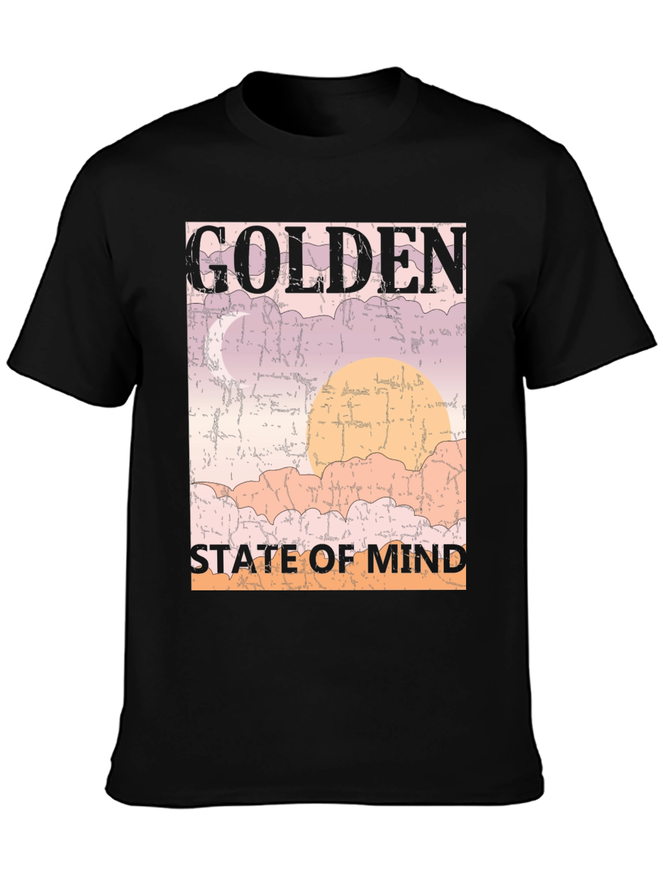 Black Golden State of Mind Black Graphic Tee view 3