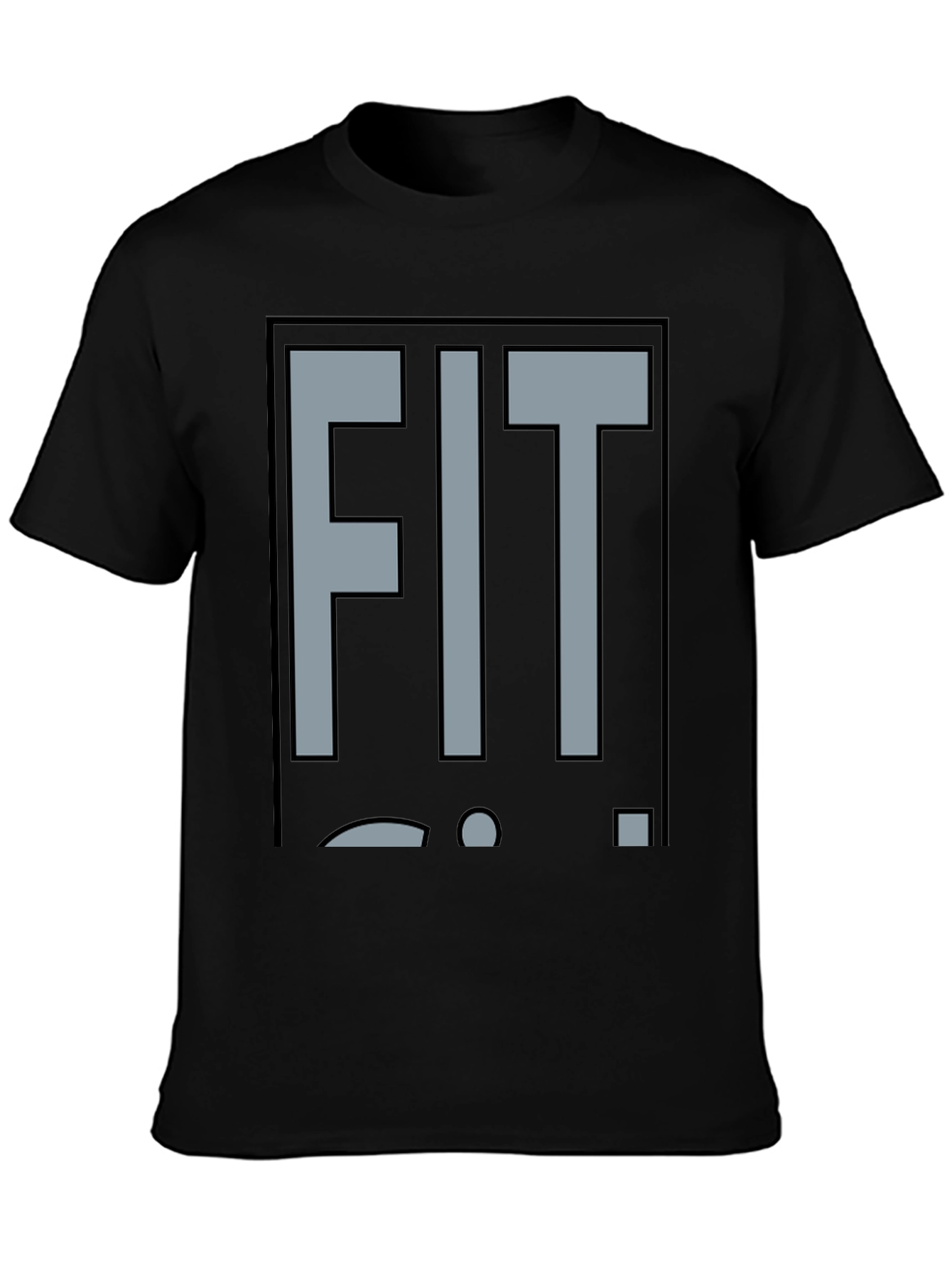 Black FIT Graphic Tee - Black Cotton Blend view 3