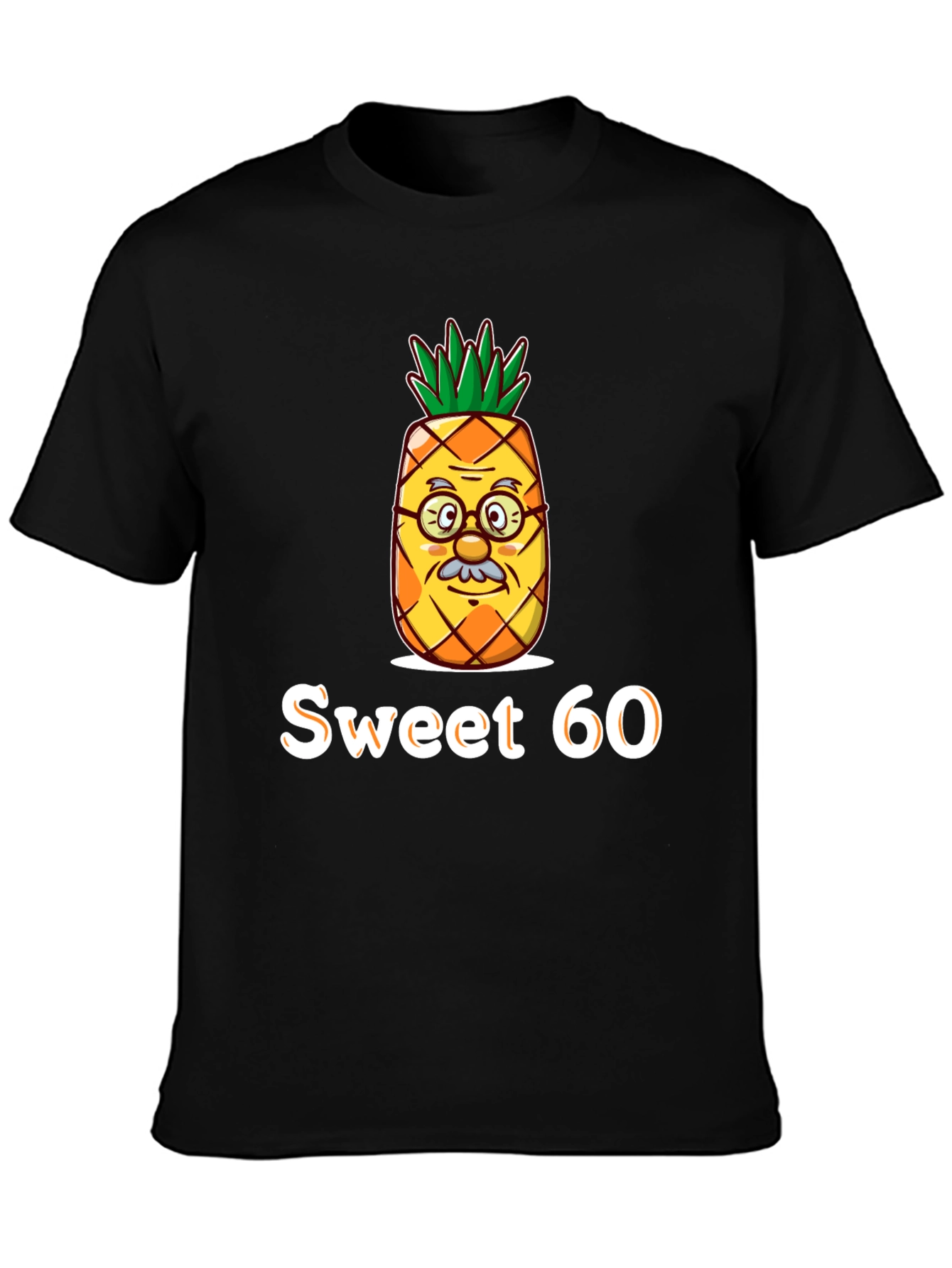 Black Sweet 60 Pineapple Graphic Tee - Unisex view 3