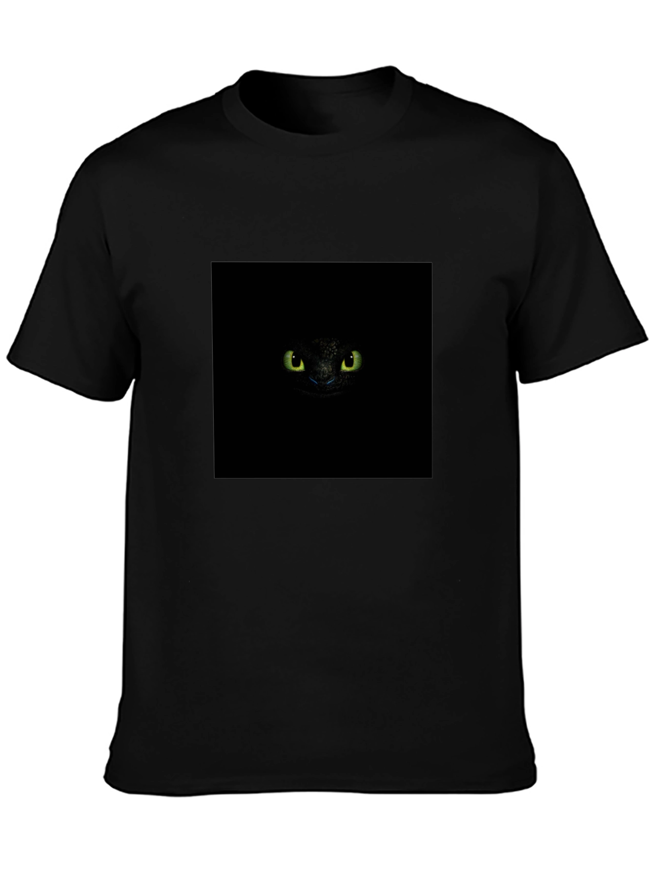 Black Night Fury Eyes Black T-Shirt view 3